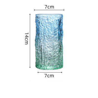 Gradient Tree Pattern Glass Water Cup