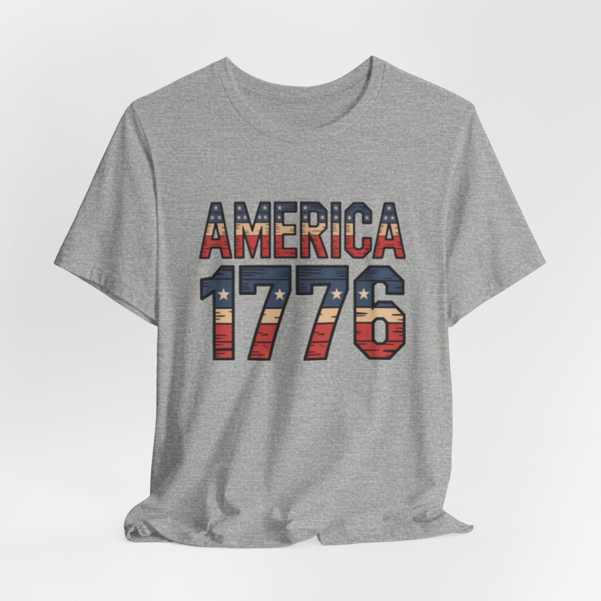 America 1776 Vintage Patriotic Flag Tee