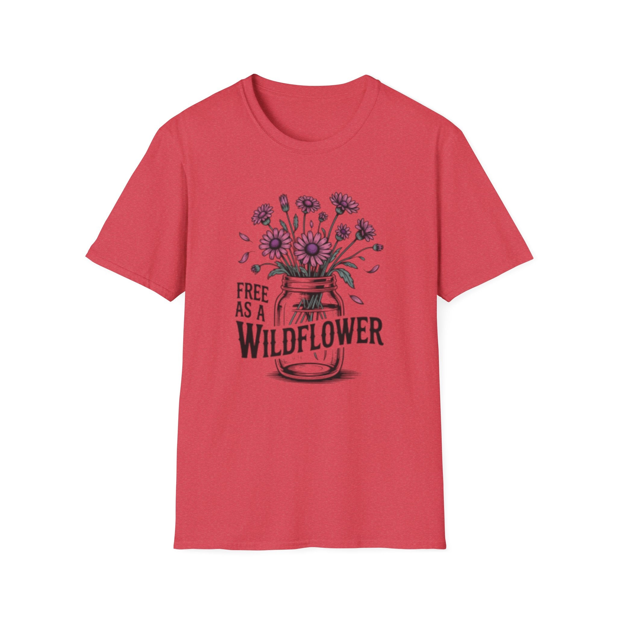Free As A Wildflower T-Shirt | Mason Jar Flowers Tee