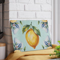 Lemon Watercolor Pattern Glass Cutting Board | Citrus Kitchen Decor