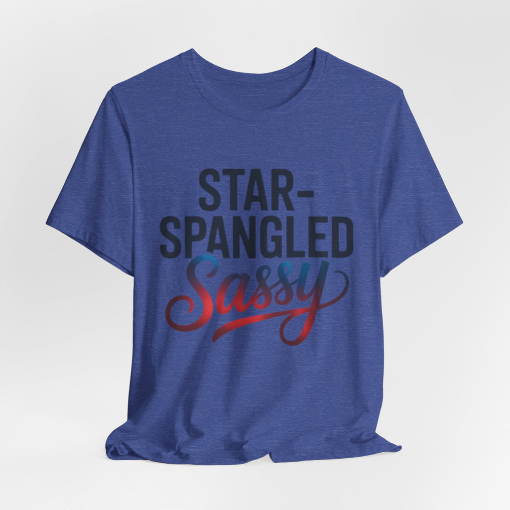 Star-Spangled and Sassy Rainbow Print Patriotic Tee