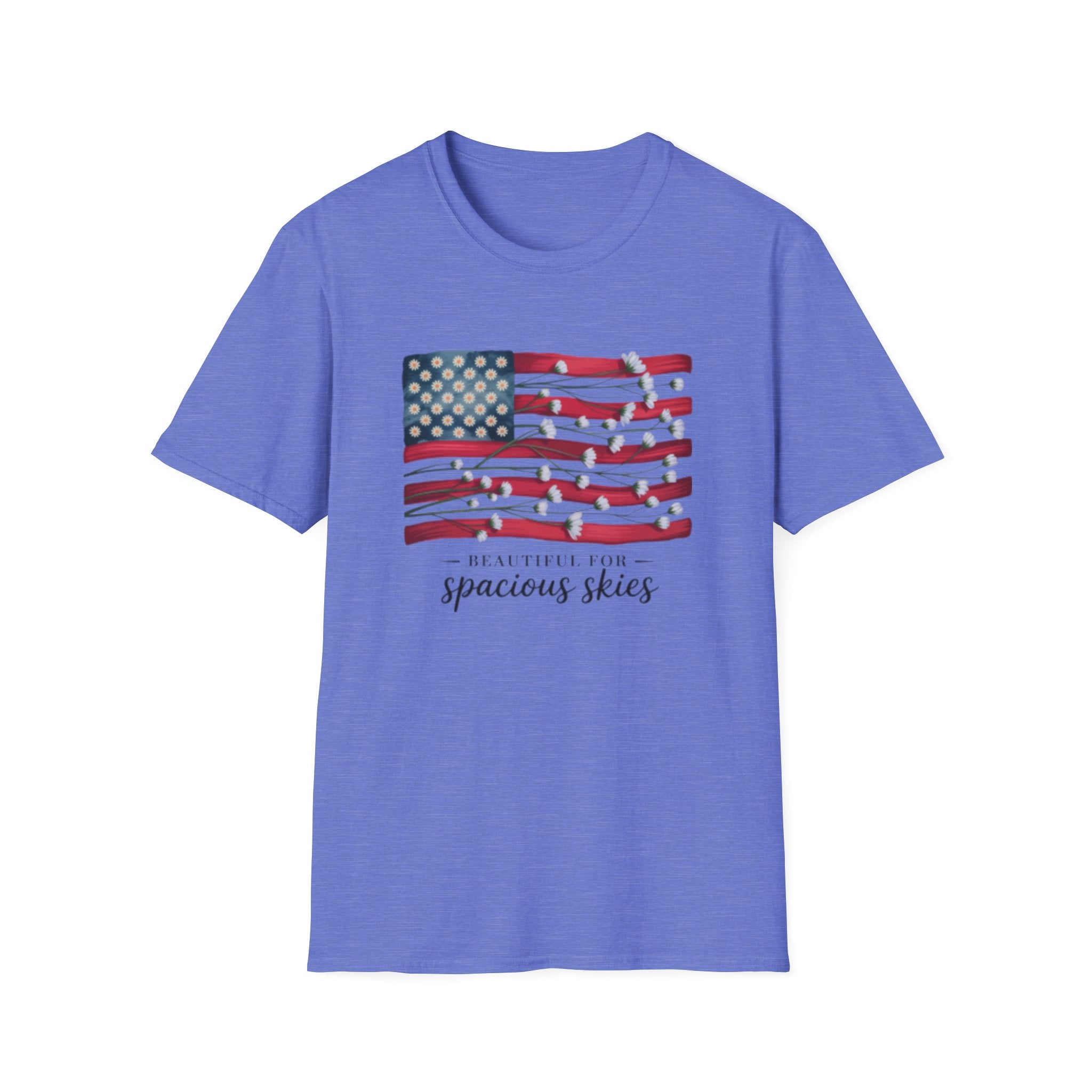 American Floral Flag  T-Shirt | patriotic, Beautiful Skies