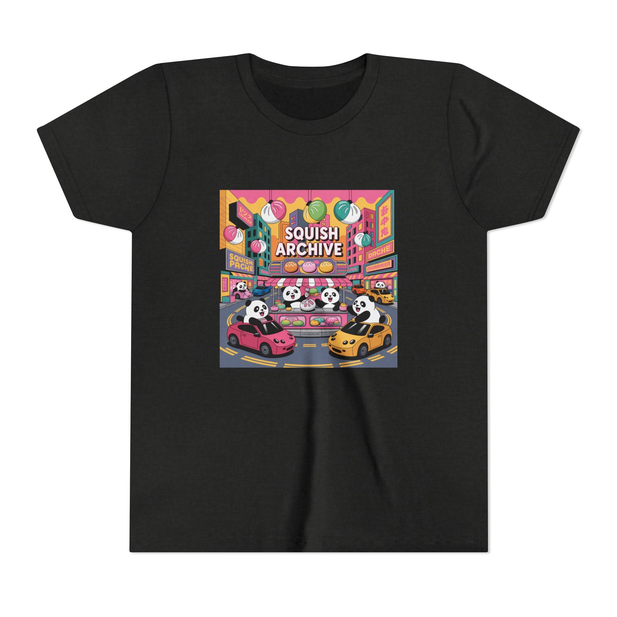 Youth Tee — 'Squish Archive' Panda Bumper Car Graphic Tee