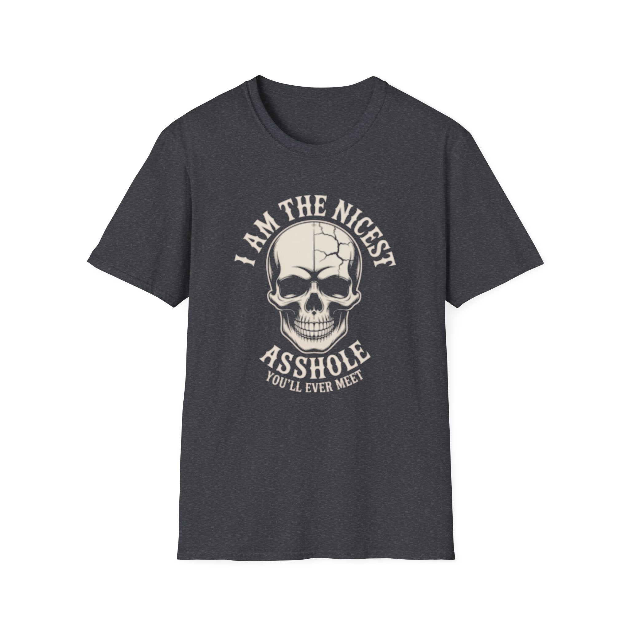 Graphic T-Shirt — “I Am The Nicest Asshole” Skull Tee