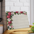 Apple Blossom Border Glass Cutting Board | Floral Kitchen Decor