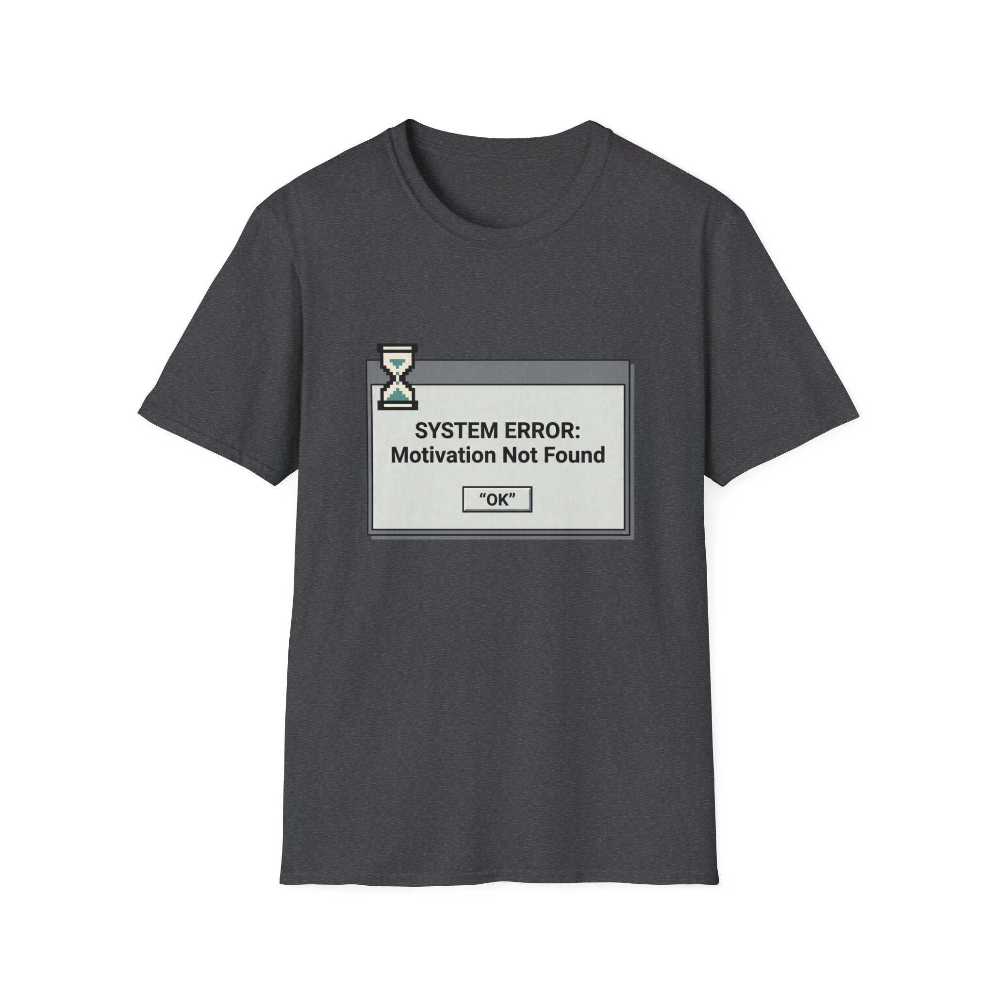 System Error Motivation Not Found Retro Computer Tee
