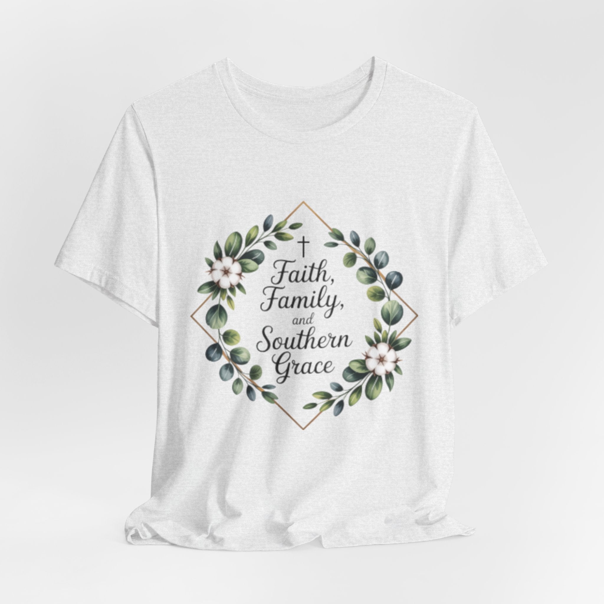 Faith Family and Southern Grace Floral Tee