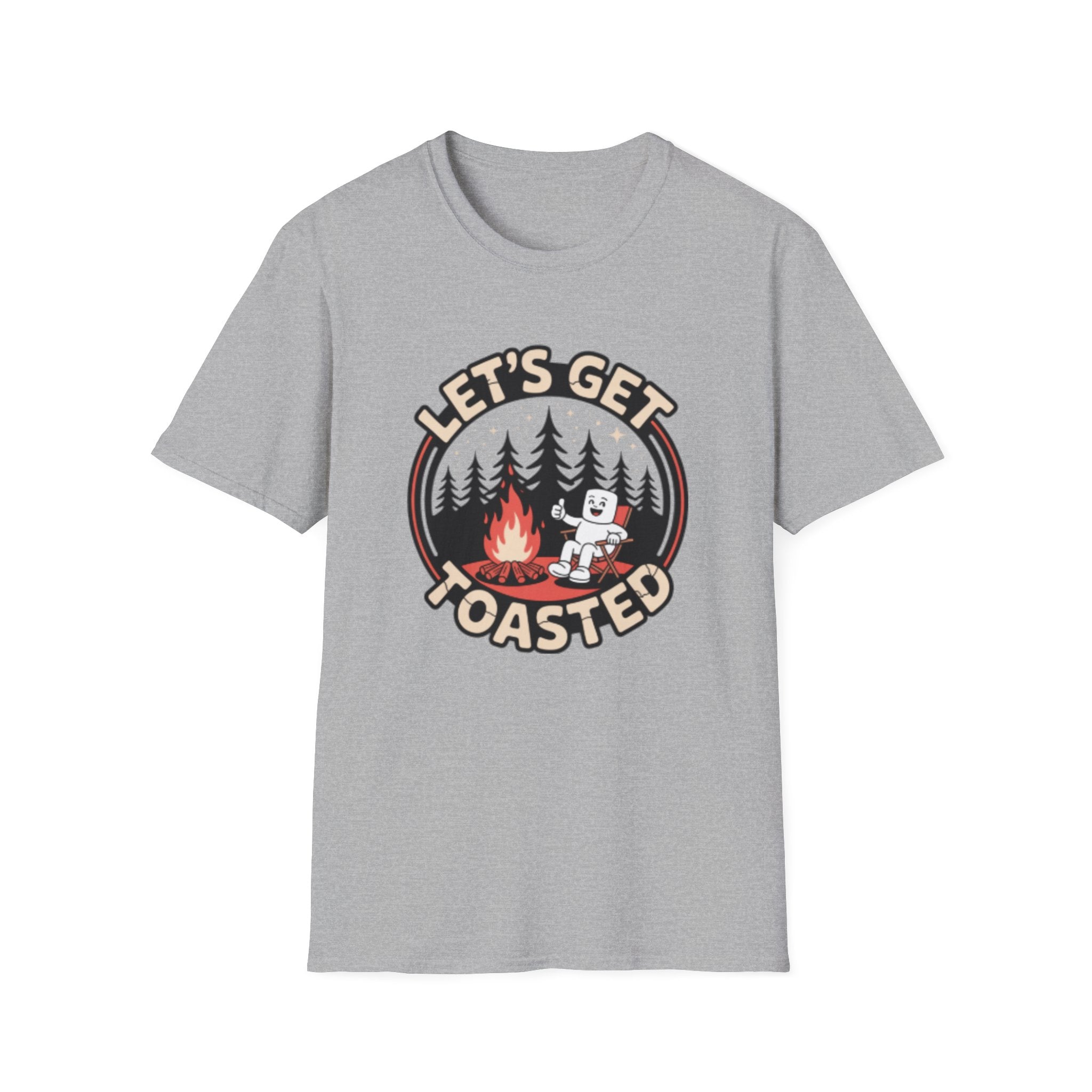 Let's Get Toasted campfire marshmallow T-Shirt | camping shirt