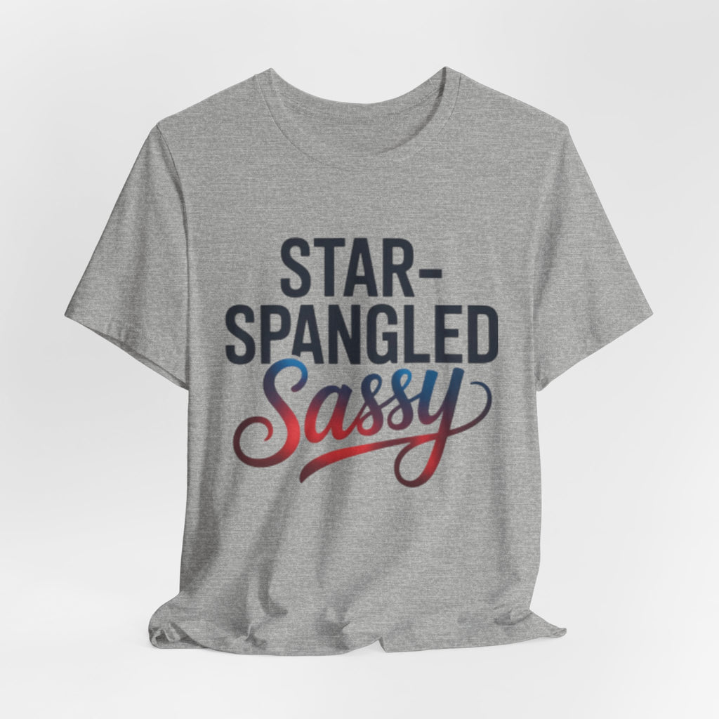 Star-Spangled and Sassy Rainbow Print Patriotic Tee