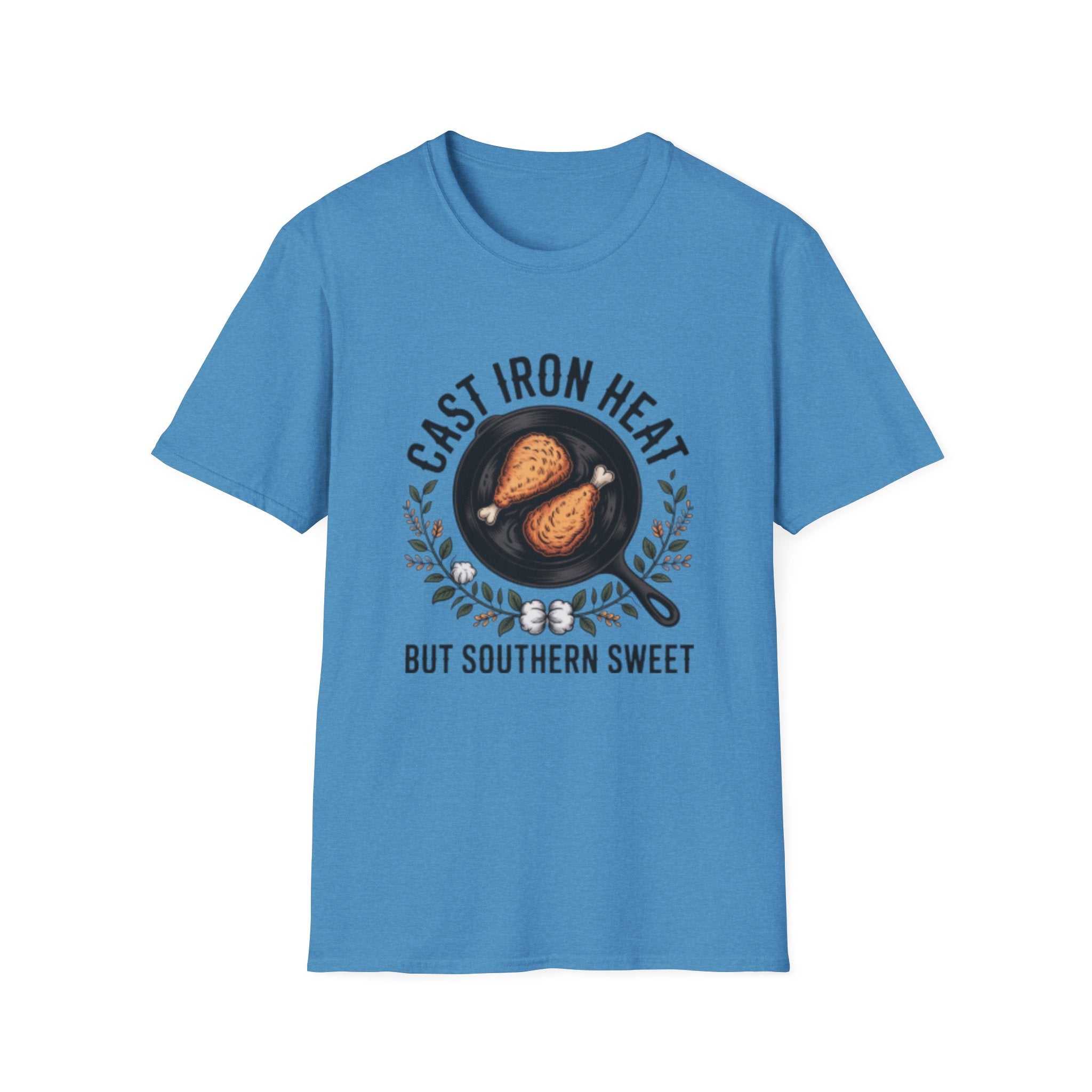 Cast Iron Heat skillet fried chicken T-Shirt | Southern cooking tee