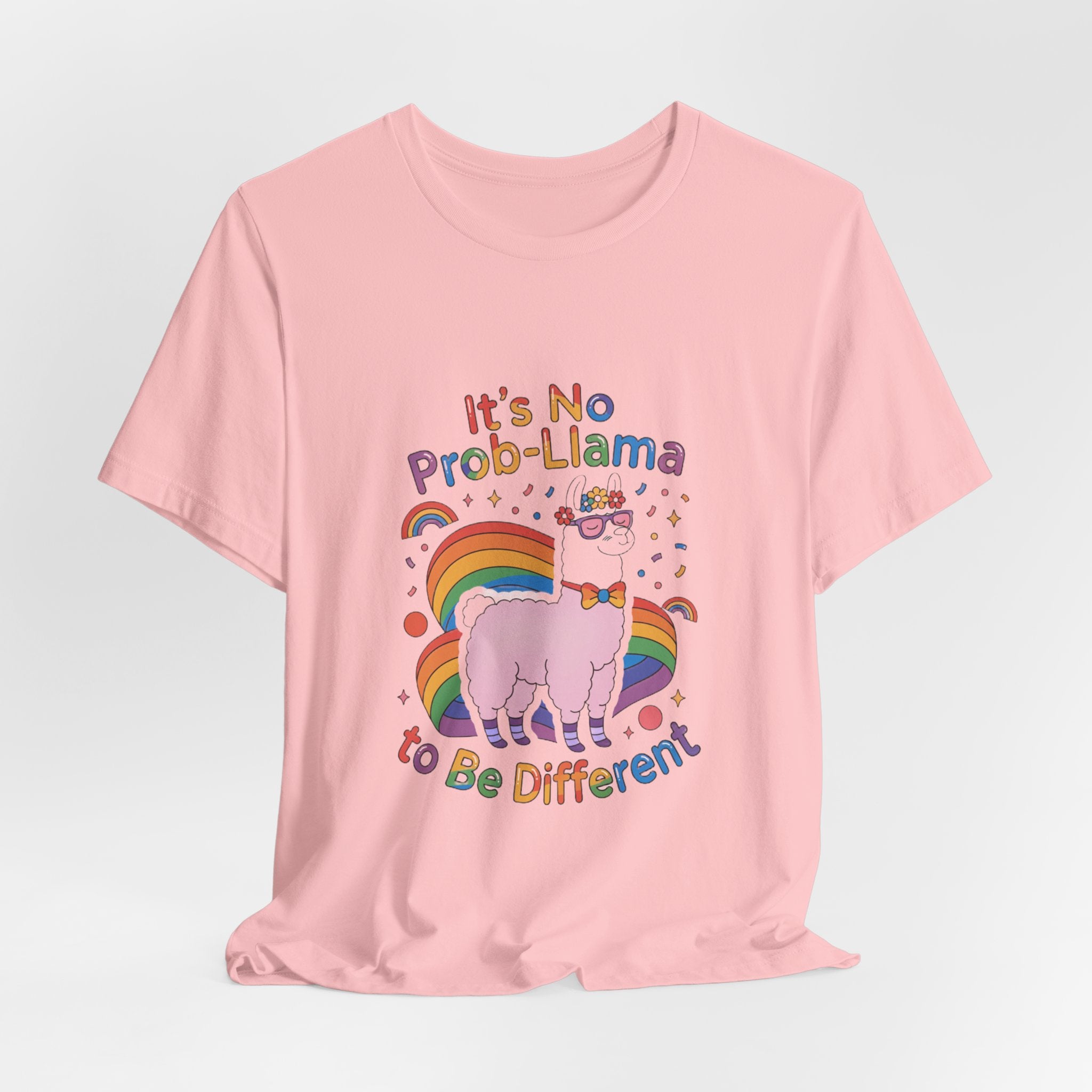 It's No Prob-Llama Rainbow Llama Graphic Tee