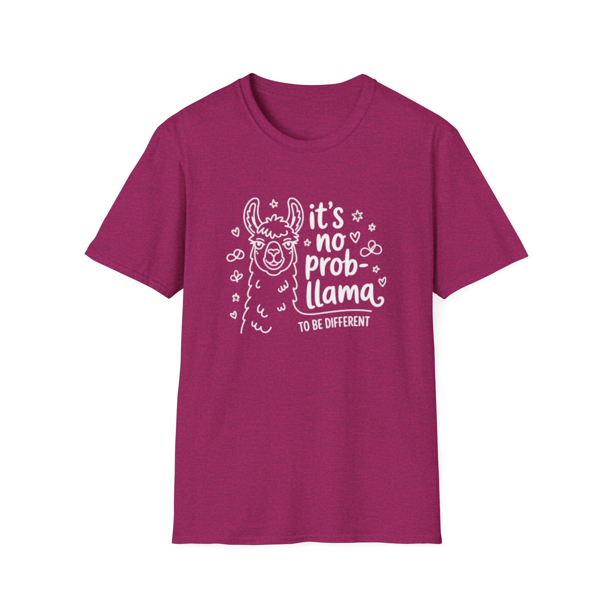 No Prob-llama Autism T-Shirt | Plain Crewneck Tee