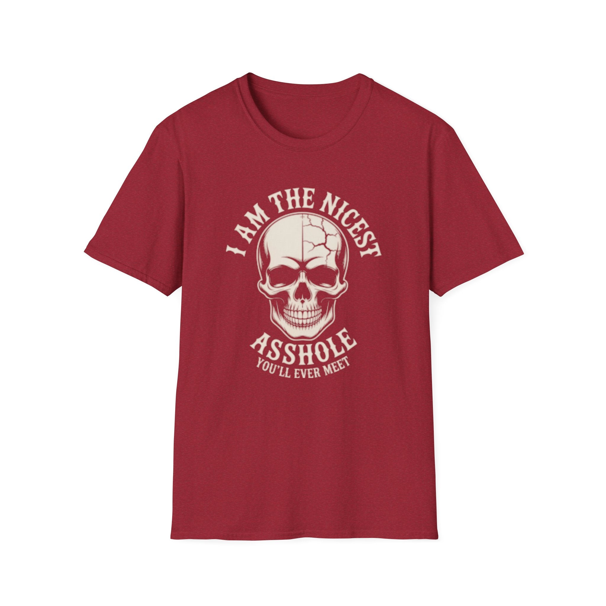 Graphic T-Shirt — “I Am The Nicest Asshole” Skull Tee