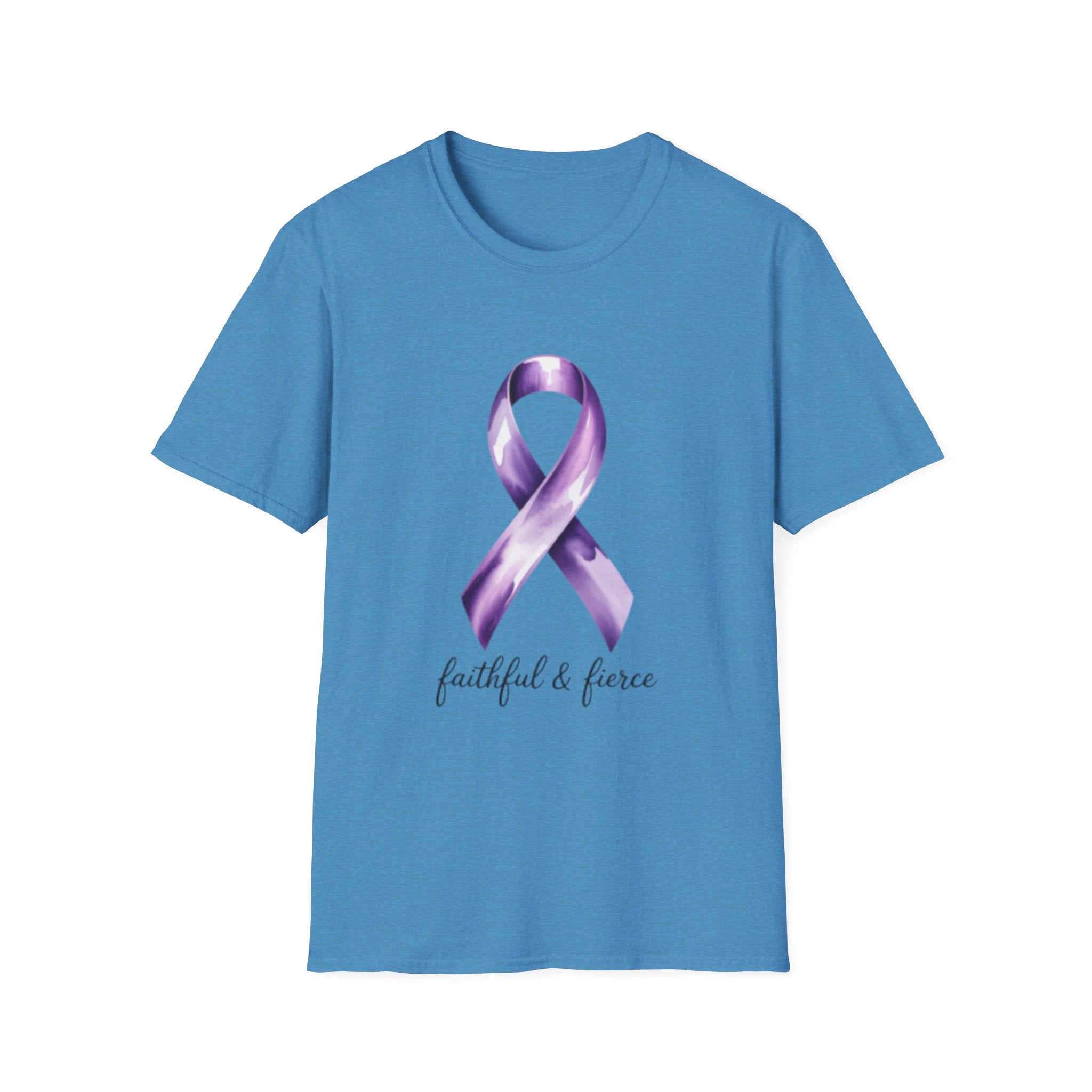 Purple Awareness Ribbon T-Shirt — Faithful & Fierce Survivor Tee