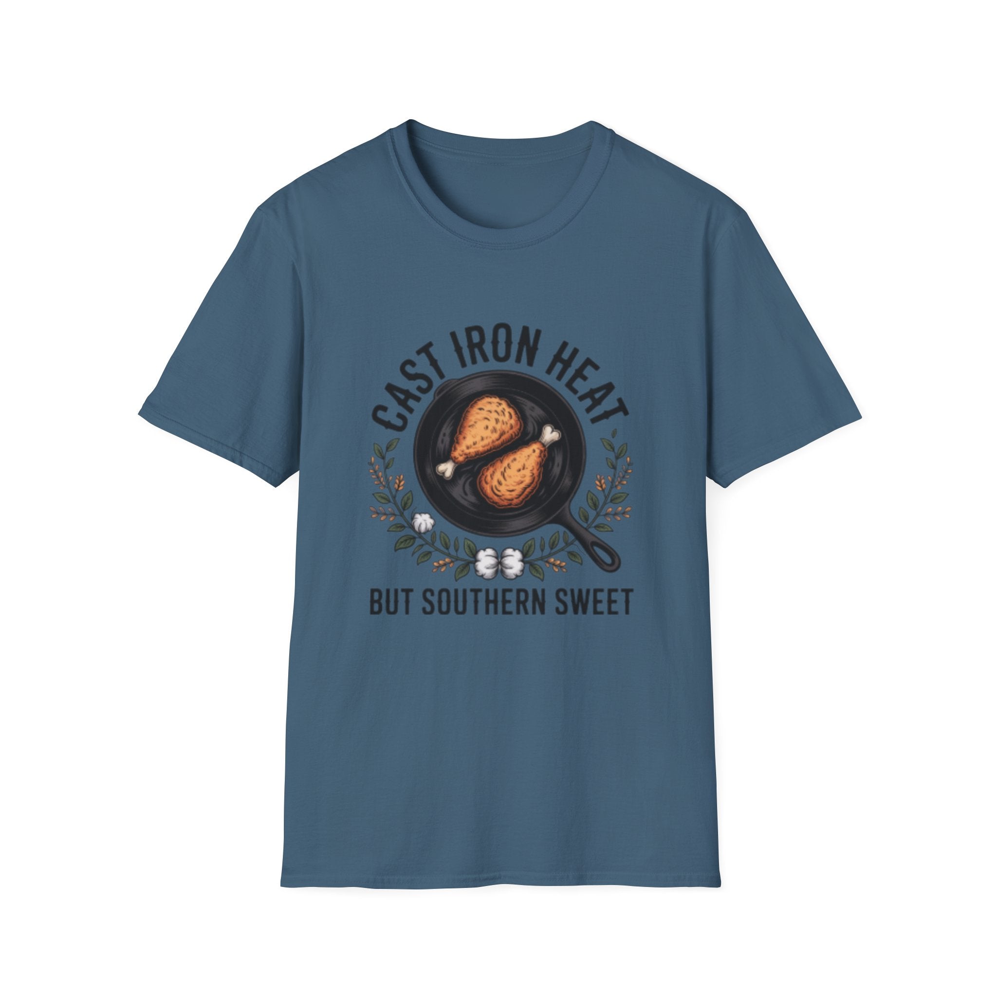 Cast Iron Heat skillet fried chicken T-Shirt | Southern cooking tee