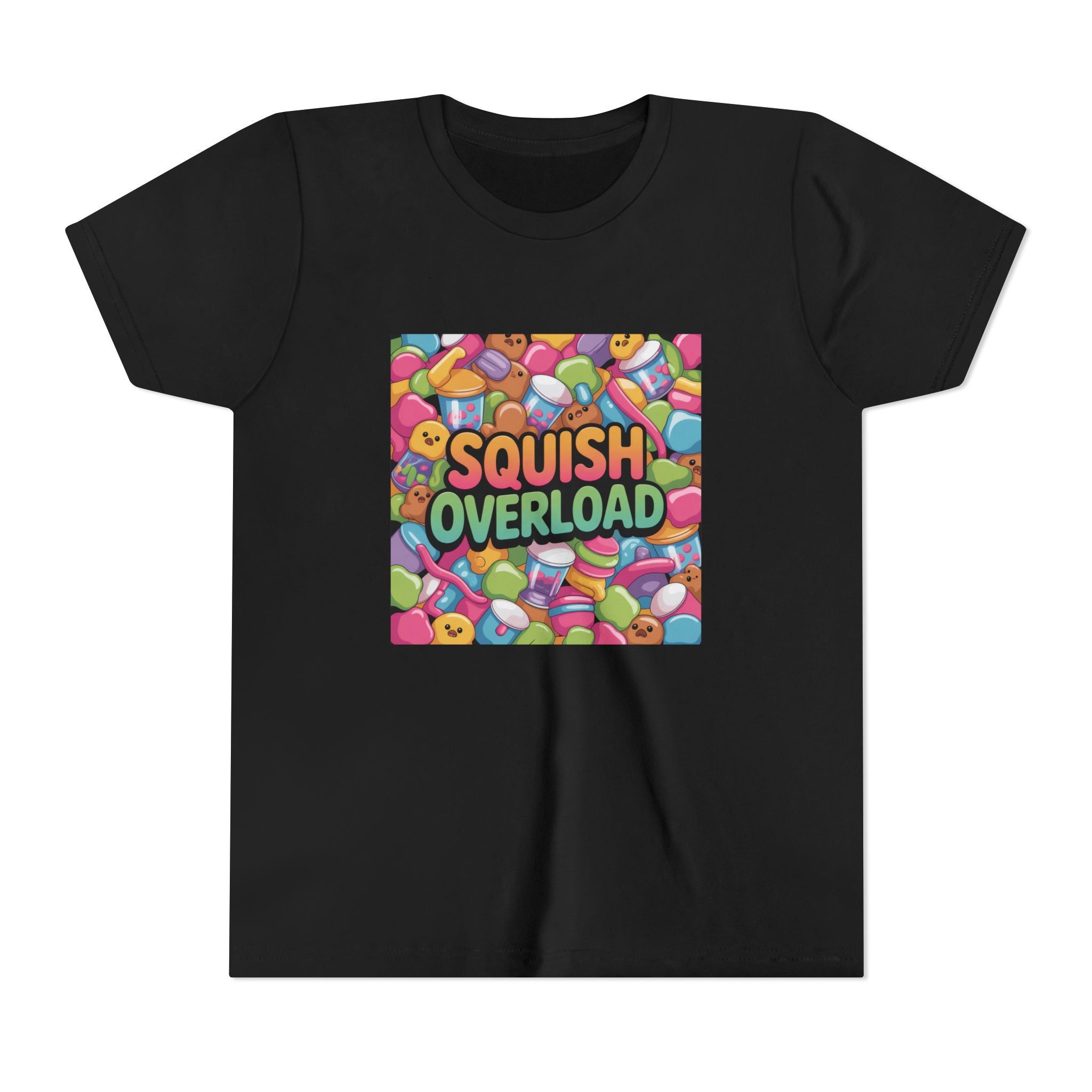 Youth Tee — "Squish Overload" Colorful Squishy Toys Graphic