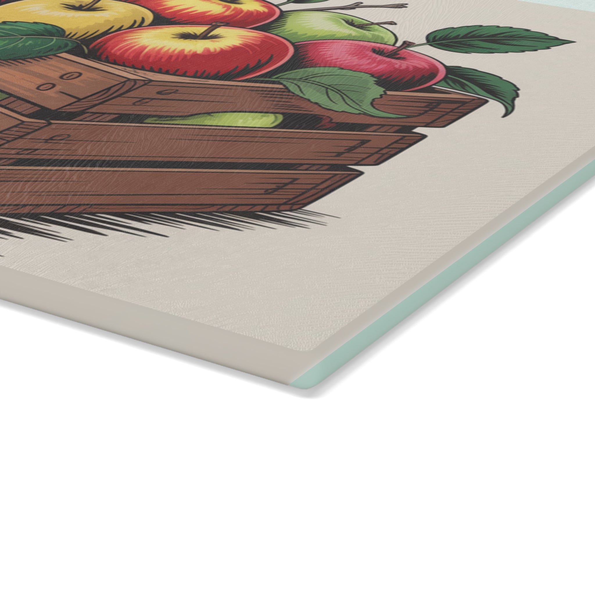 Apple Crate Glass Cutting Board | Farmhouse Kitchen Decor