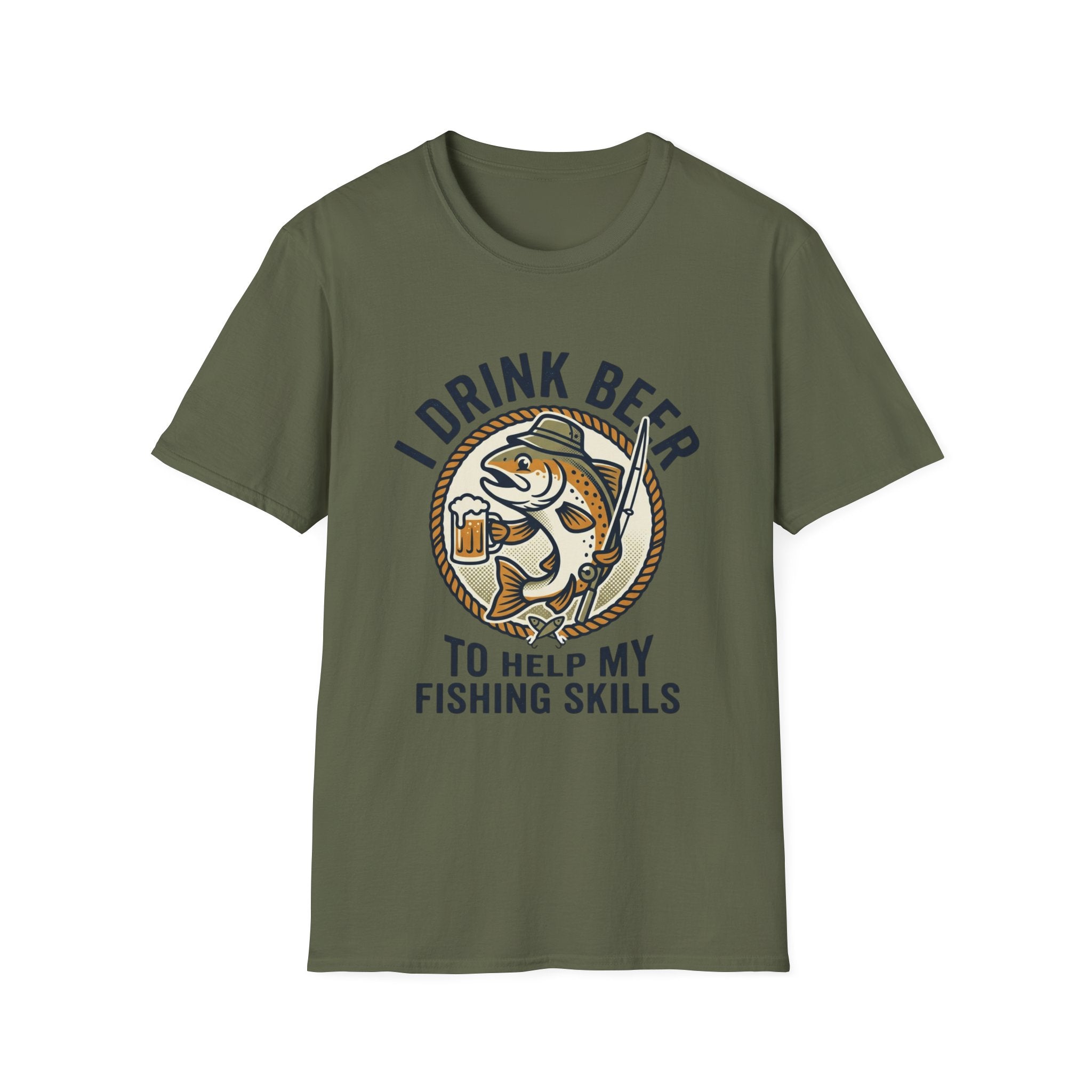 I Drink Beer to Help My Fishing Skills Graphic Tee