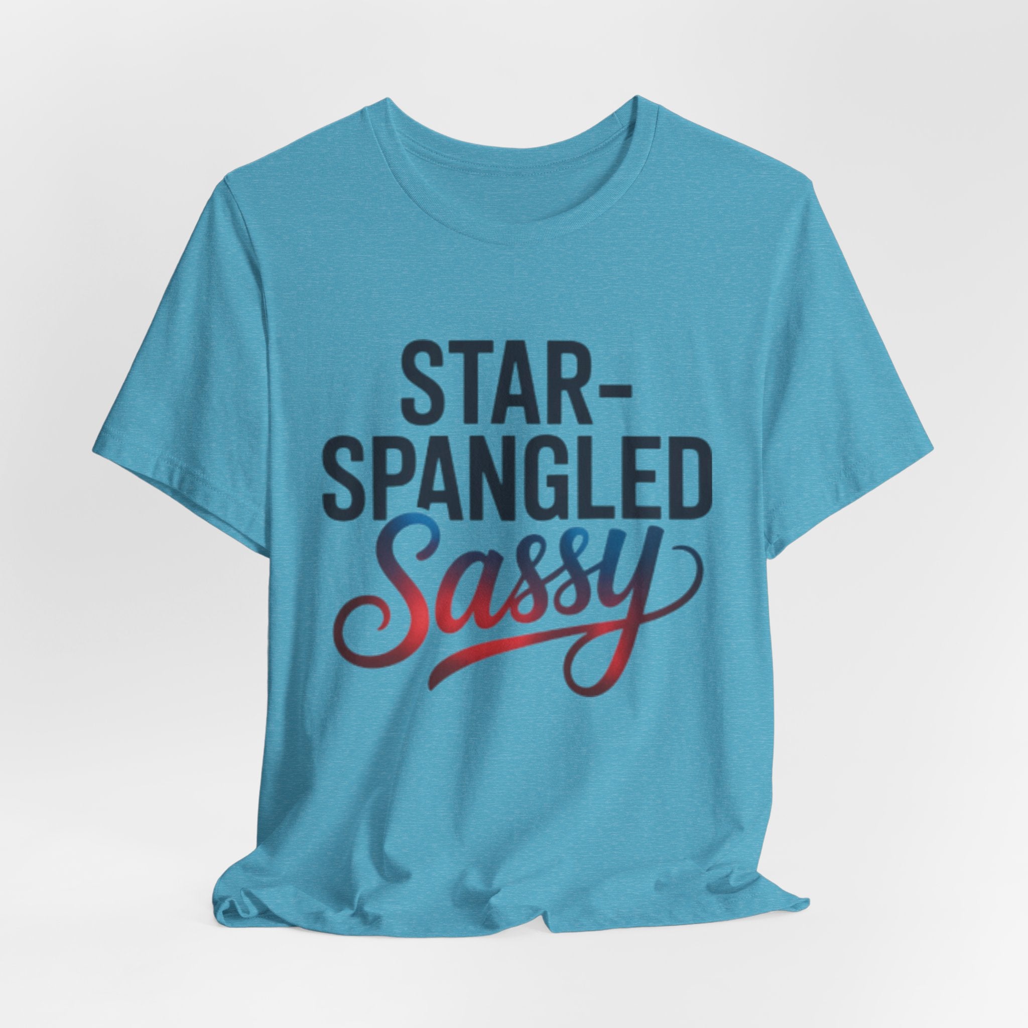 Star-Spangled and Sassy Rainbow Print Patriotic Tee
