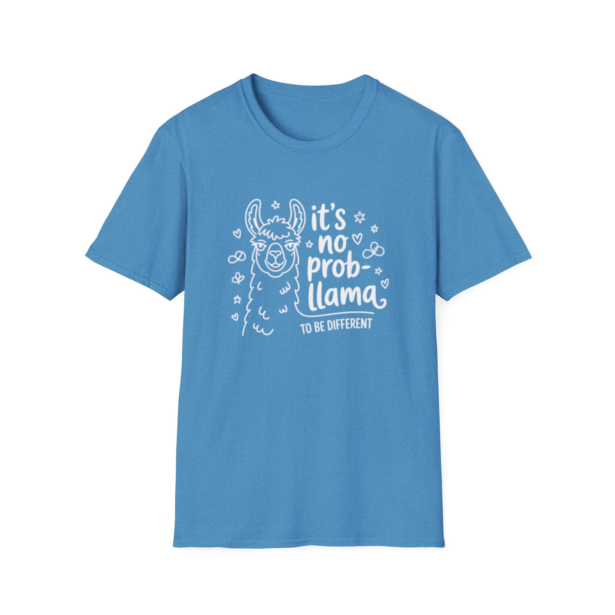 No Prob-llama Autism T-Shirt | Plain Crewneck Tee