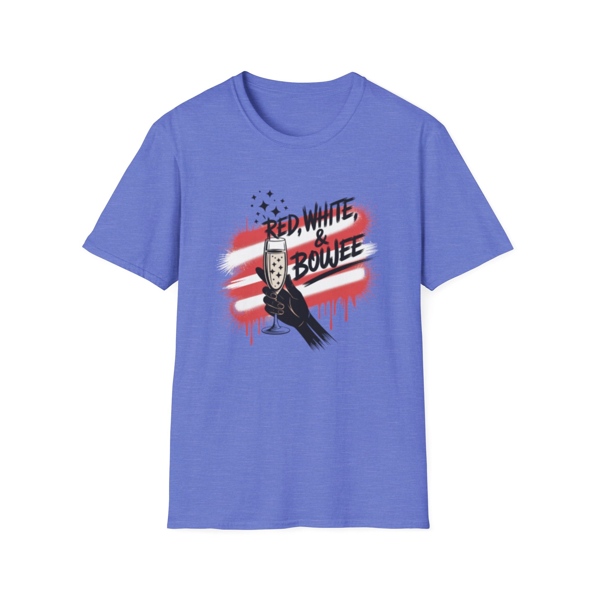 Red, White & Boujee T-Shirt | Patriotic Sparkle Champagne Graphic