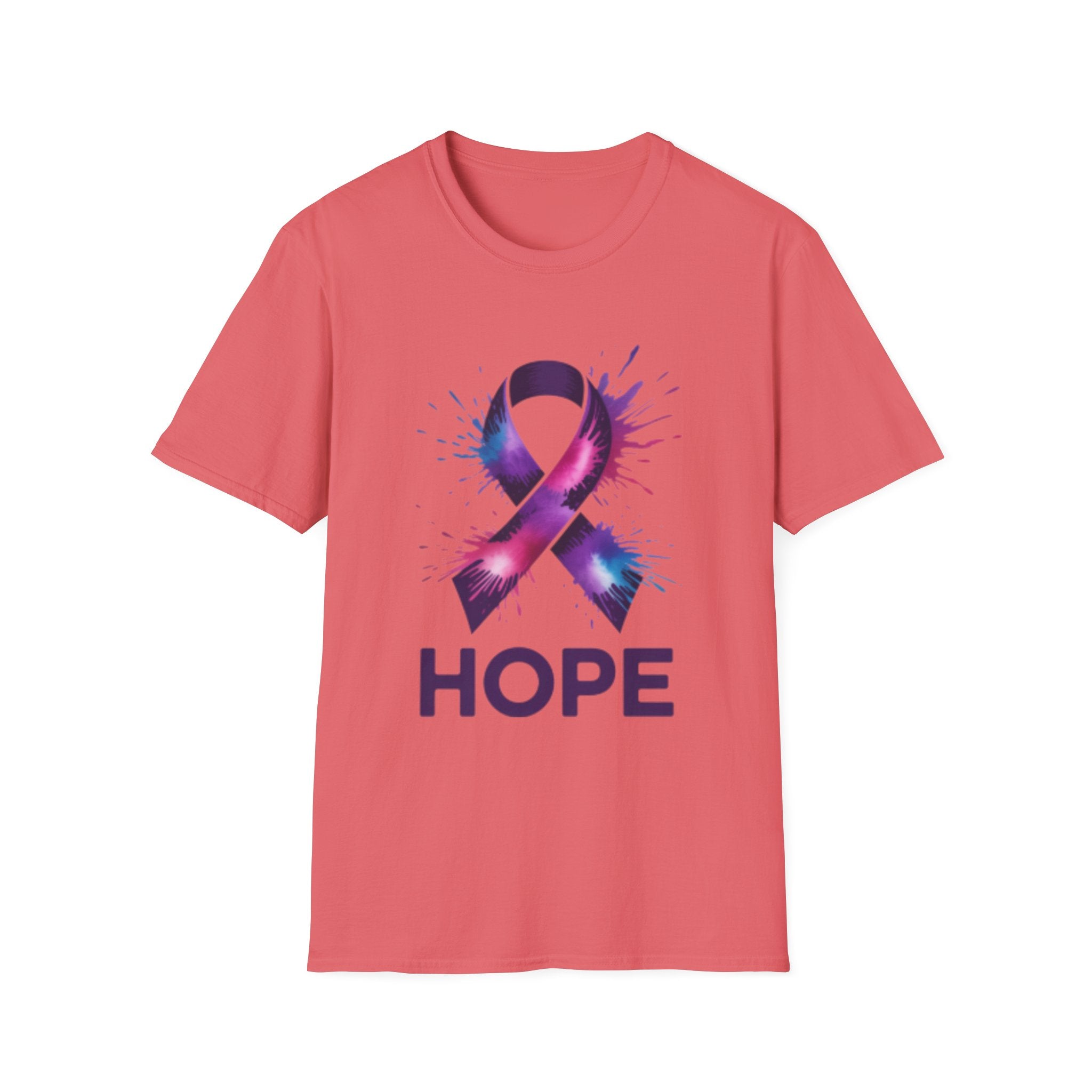 Awareness Ribbon 'Hope' T-Shirt — Purple & Pink Cancer Support Tee