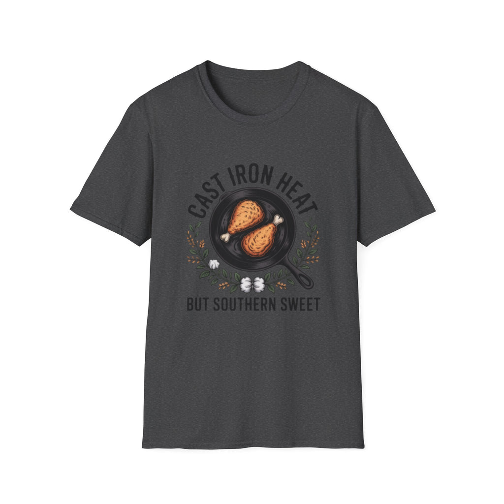 Cast Iron Heat skillet fried chicken T-Shirt | Southern cooking tee