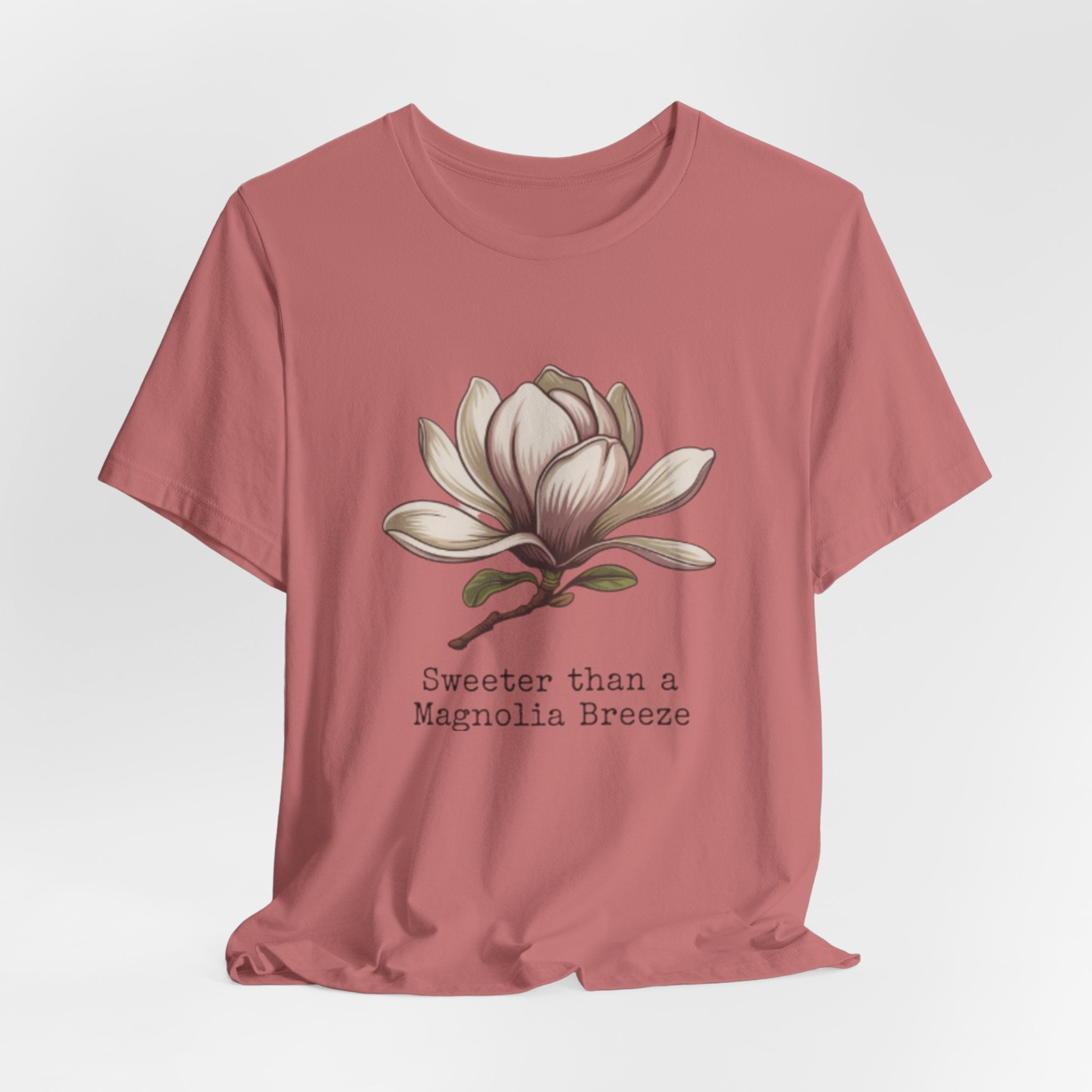 Magnolia Breeze Tee - "Sweeter Than a Magnolia Breeze" Floral Graphic T-Shirt