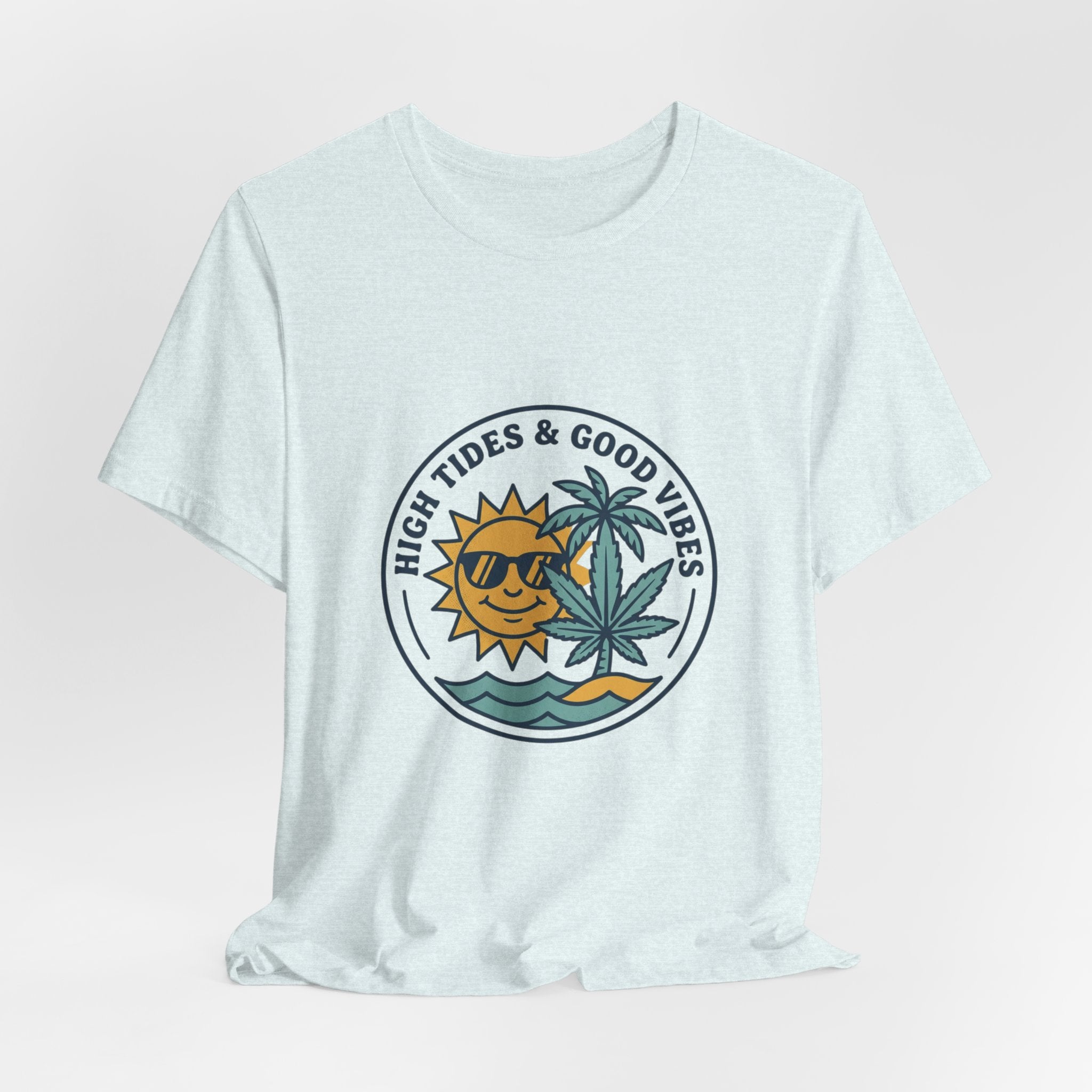 High Tides & Good Vibes Sun Palm Wave Tee