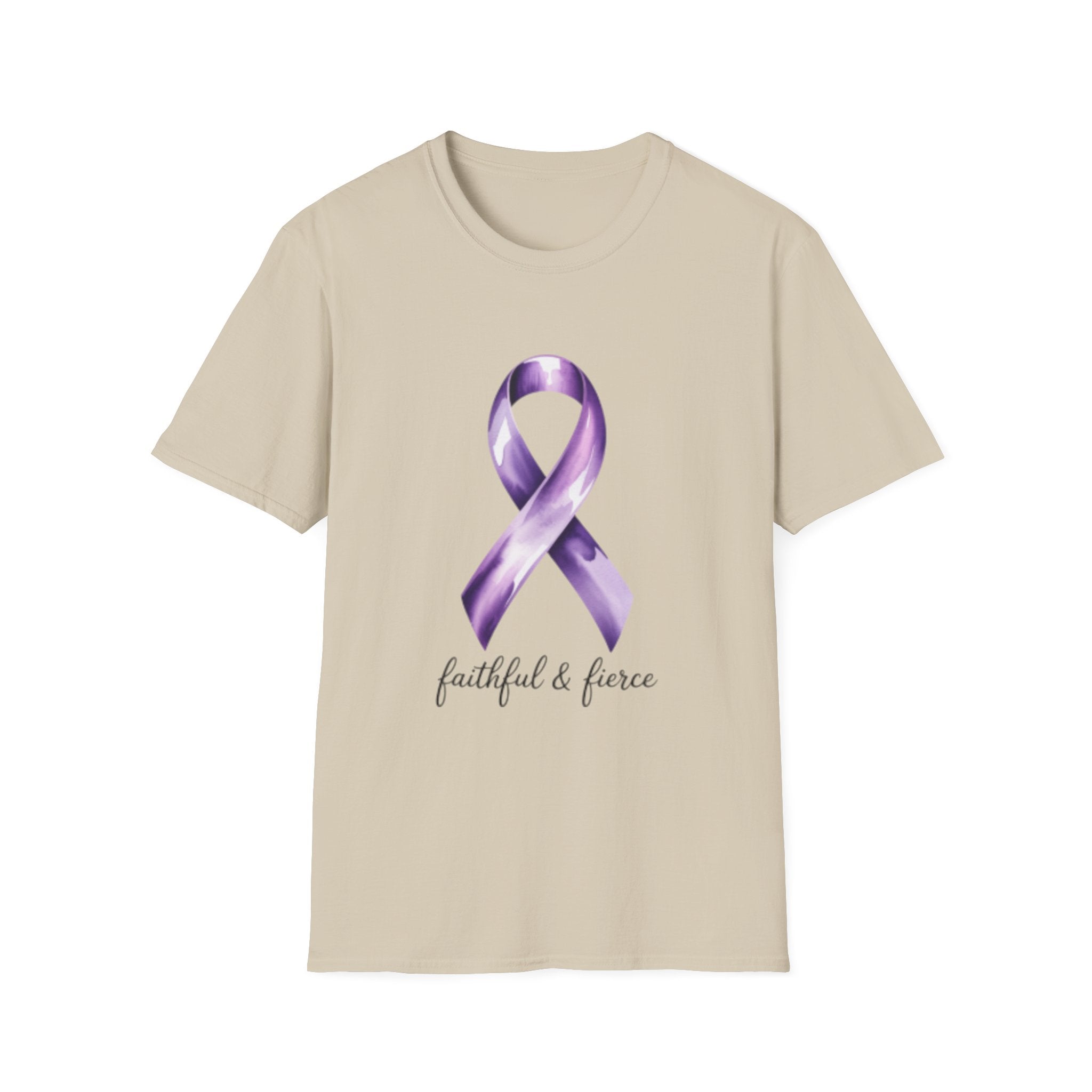 Purple Awareness Ribbon T-Shirt — Faithful & Fierce Survivor Tee