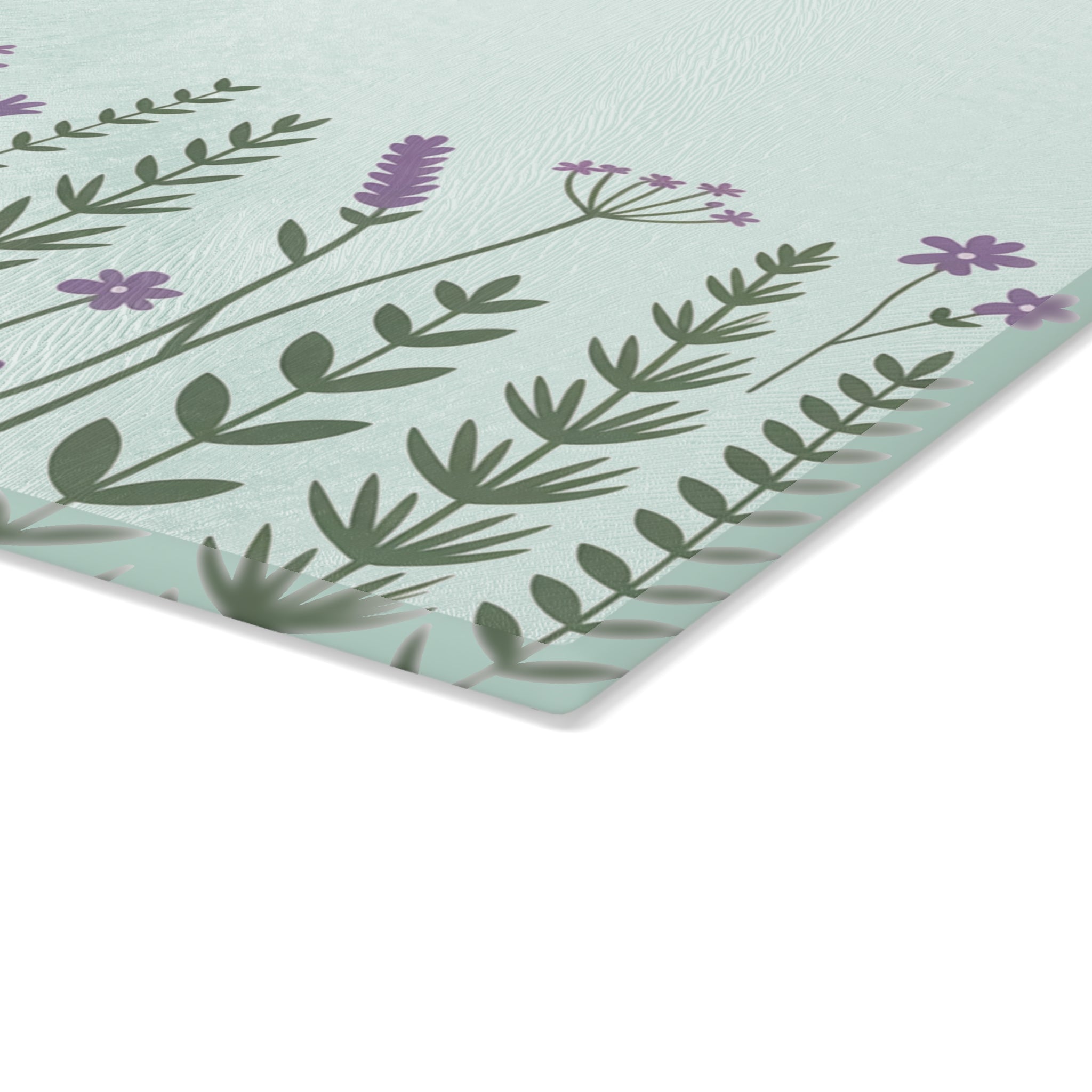 Lavender Wildflower Glass Cutting Board | Floral Kitchen Decor