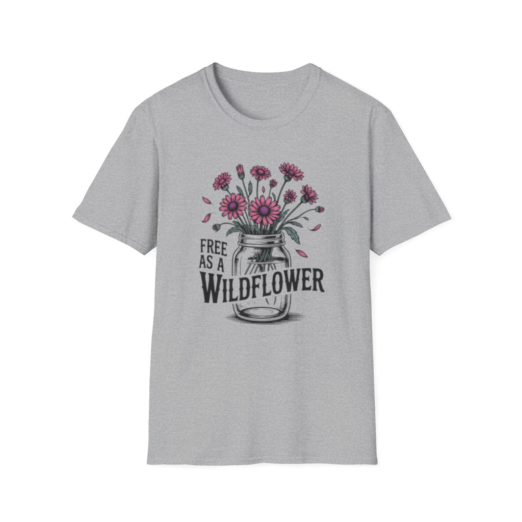 Free As A Wildflower T-Shirt | Mason Jar Flowers Tee