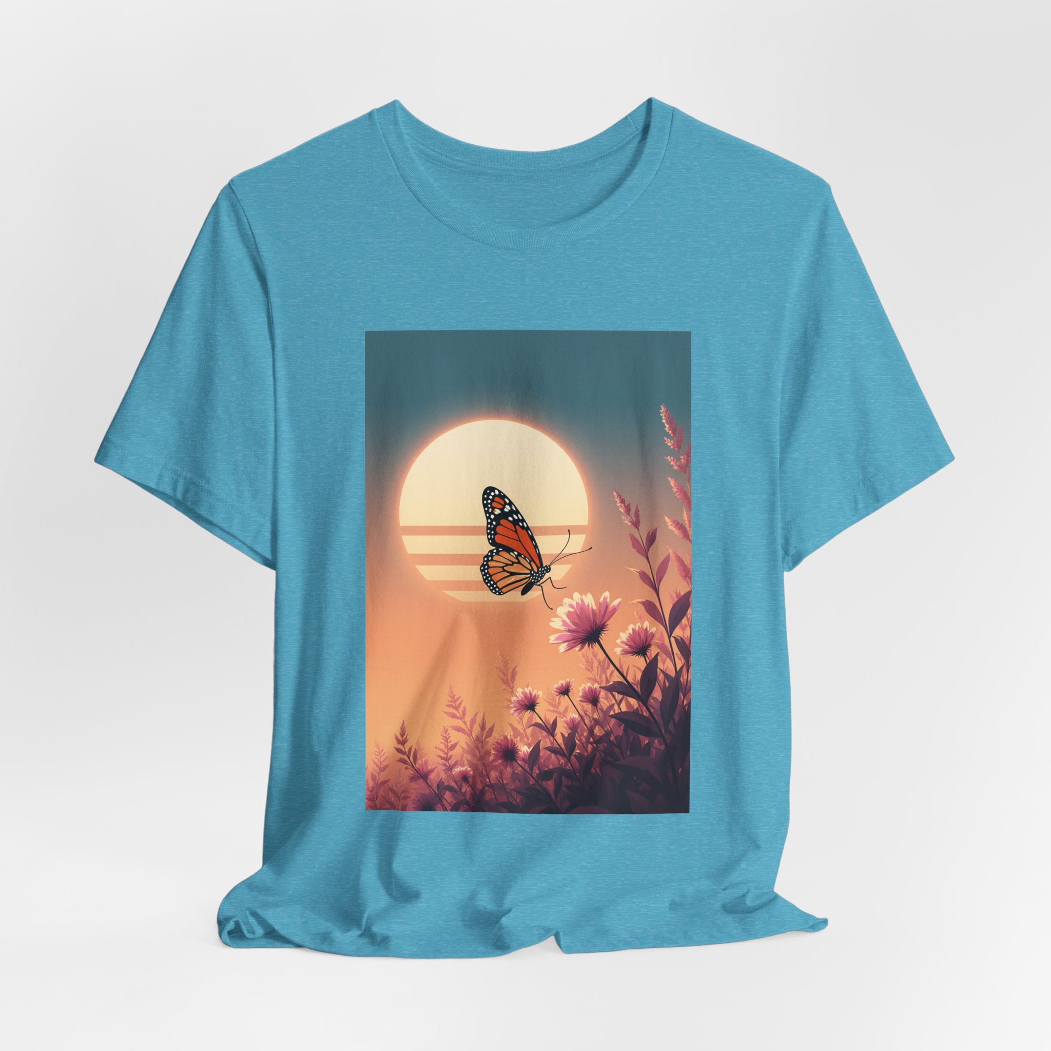 Monarch Butterfly Moon Sunset Graphic Tee