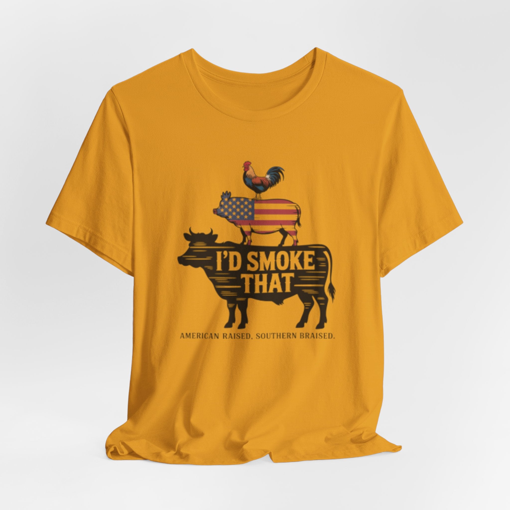 Barbecue Farm Tee — "I'd Smoke That" Americana BBQ Shirt