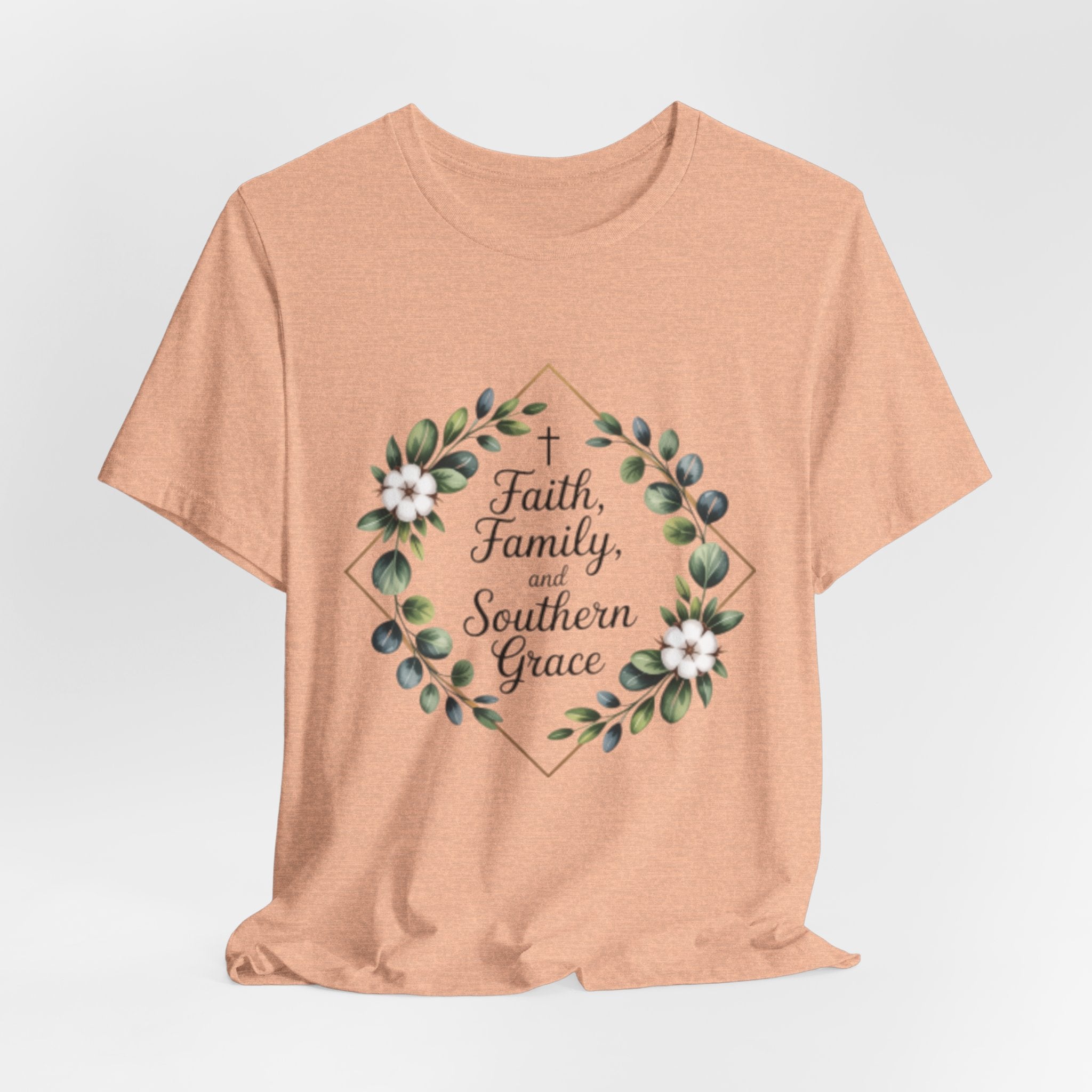 Faith Family and Southern Grace Floral Tee