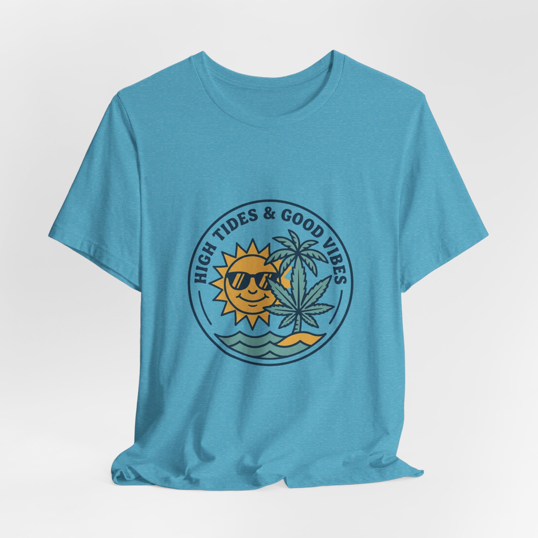 High Tides & Good Vibes Sun Palm Wave Tee