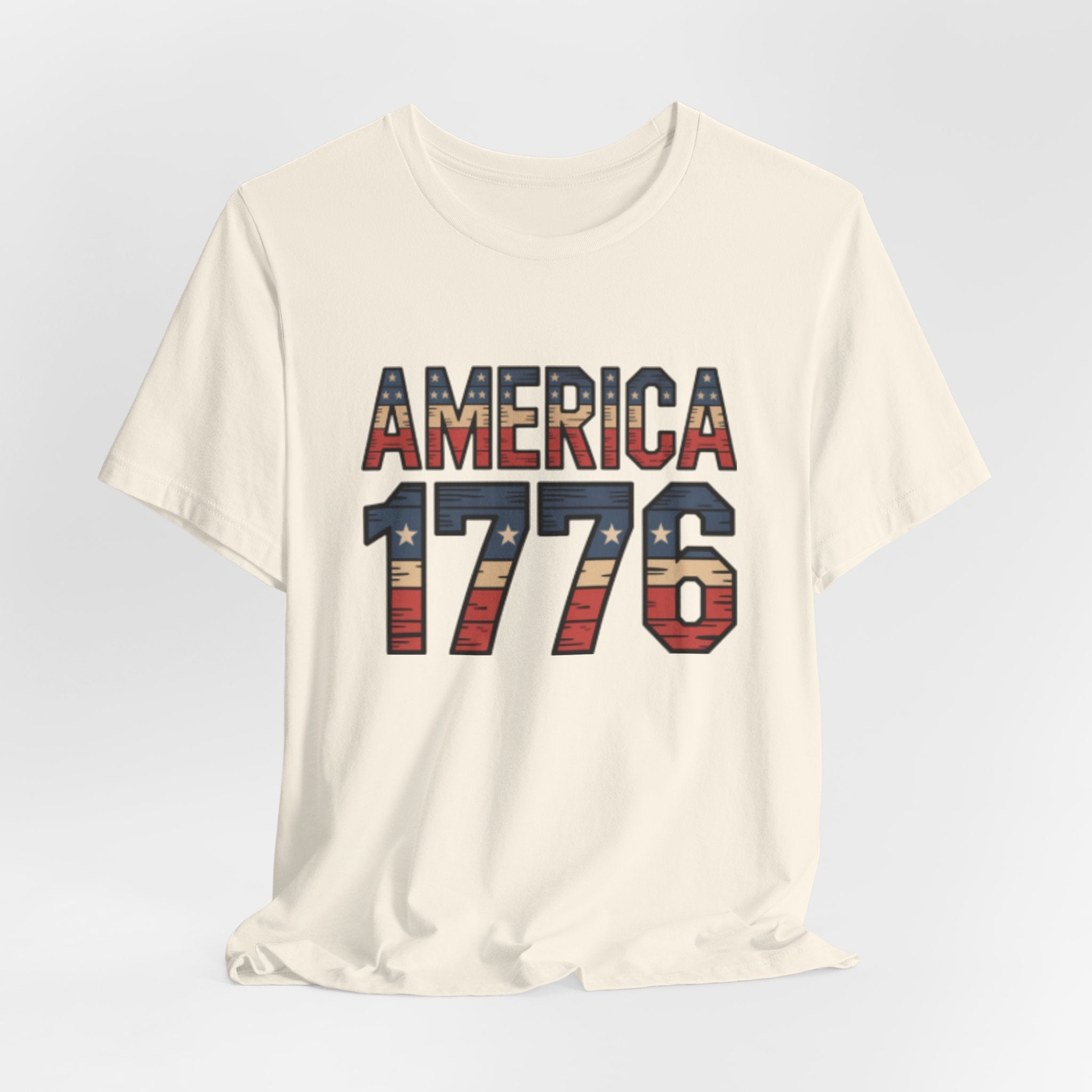 America 1776 Vintage Patriotic Flag Tee