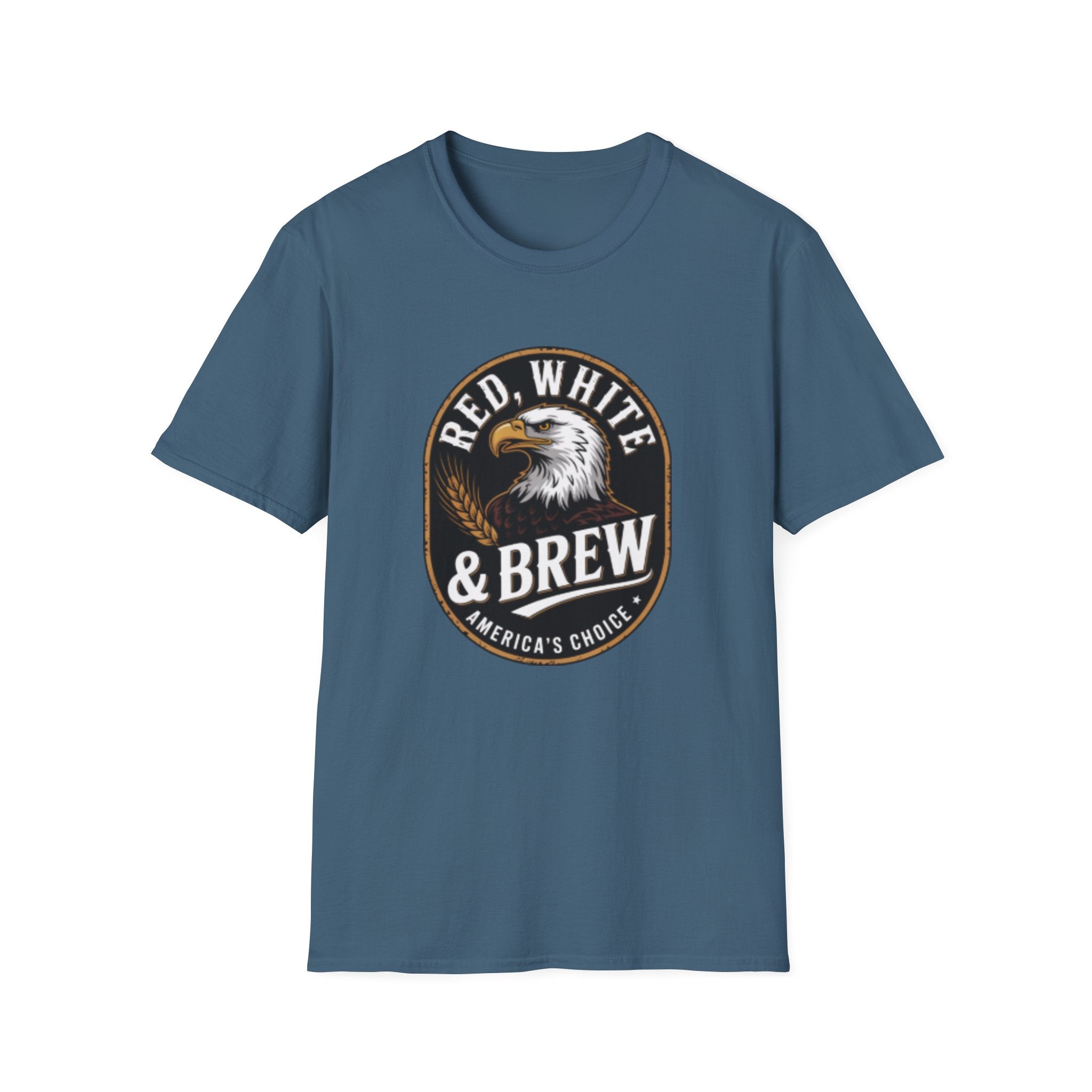 Red White & Brew eagle logo T-Shirt | Americana coffee design
