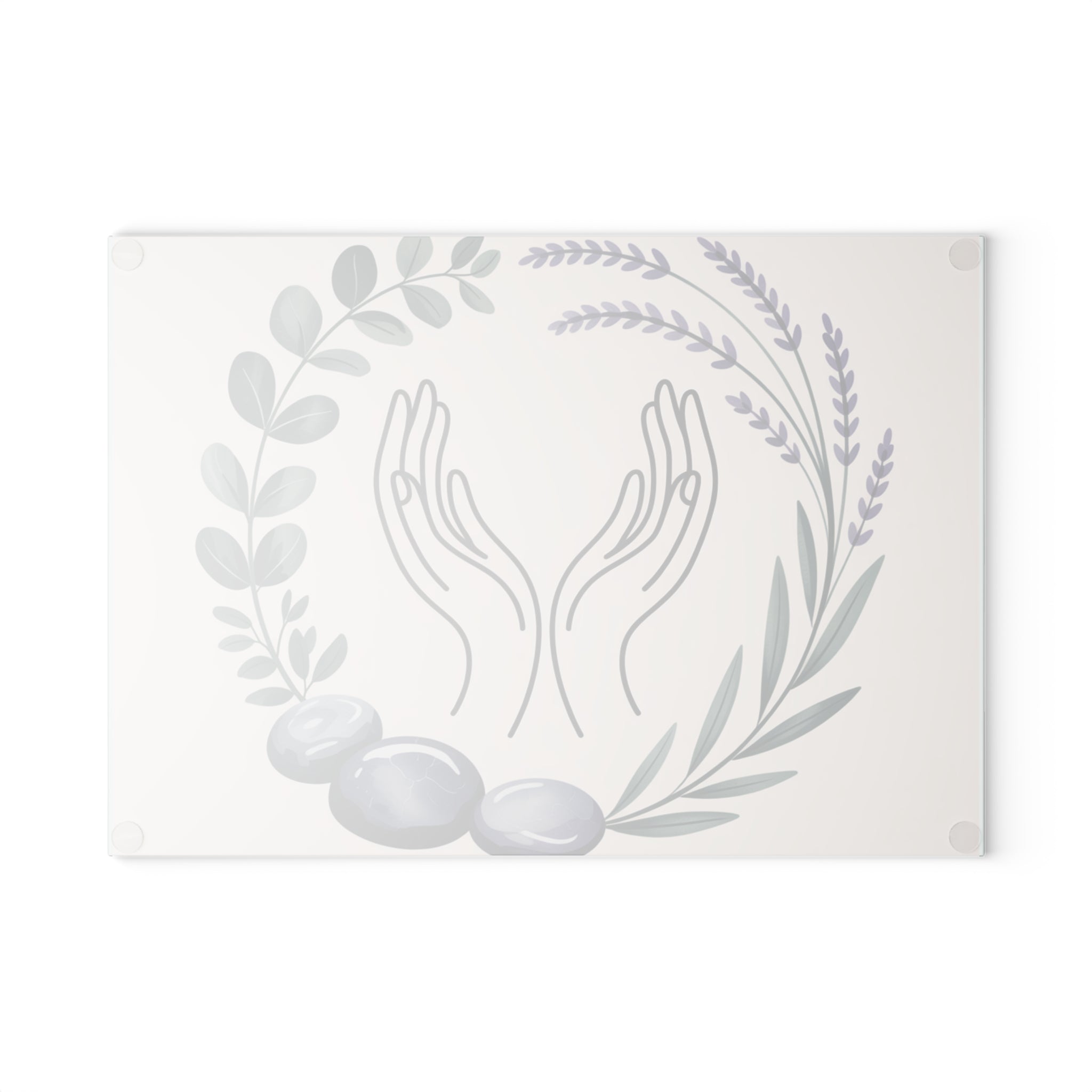 Massage Therapist Gift Glass Cutting Board LMT Spa Decor Counter Saver Hot Pad