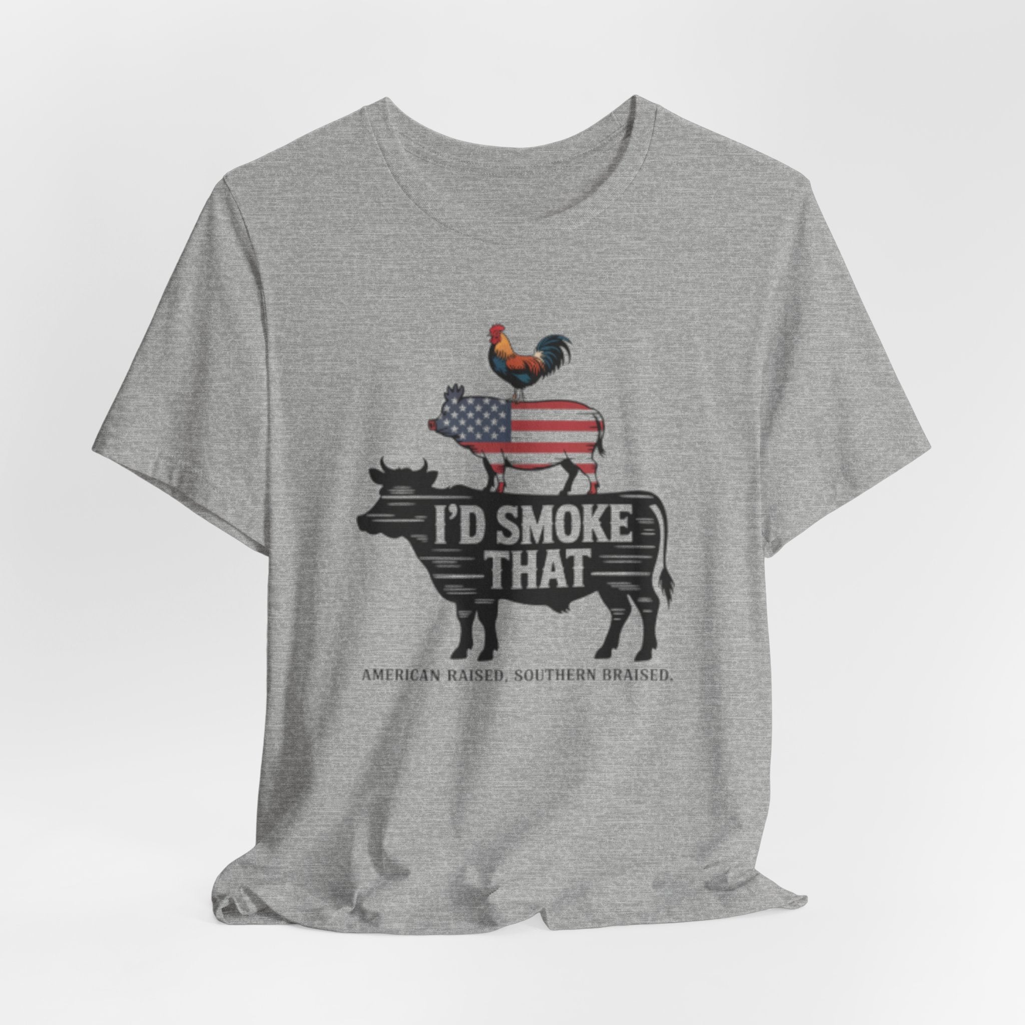 Barbecue Farm Tee — "I'd Smoke That" Americana BBQ Shirt