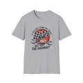 T-Shirt — "If You Can't Stand the Curves... Get Off the Highway!" Retro Pin-Up Racing Tee