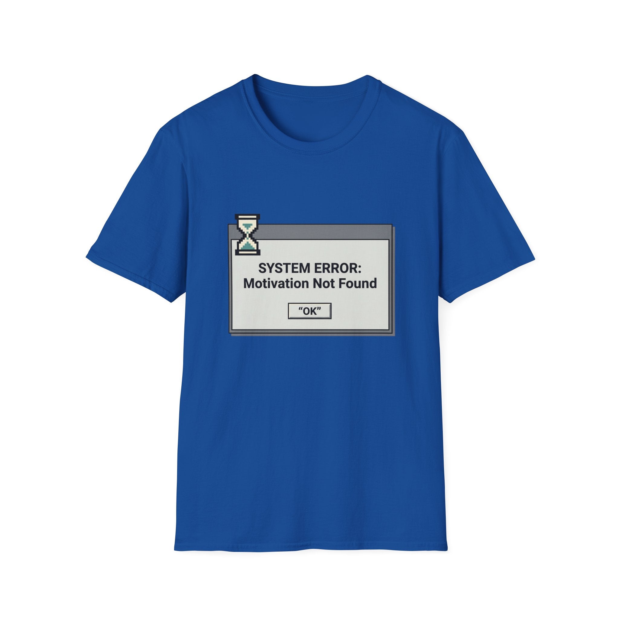System Error Motivation Not Found Retro Computer Tee