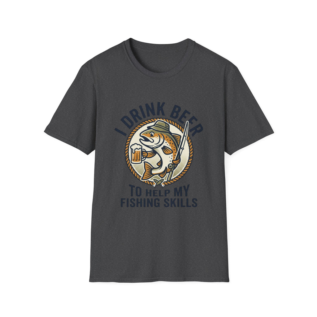 I Drink Beer to Help My Fishing Skills Graphic Tee