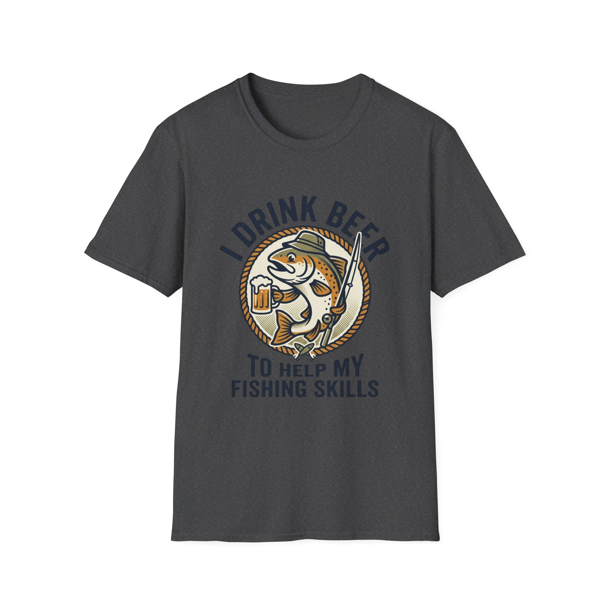 I Drink Beer to Help My Fishing Skills Graphic Tee
