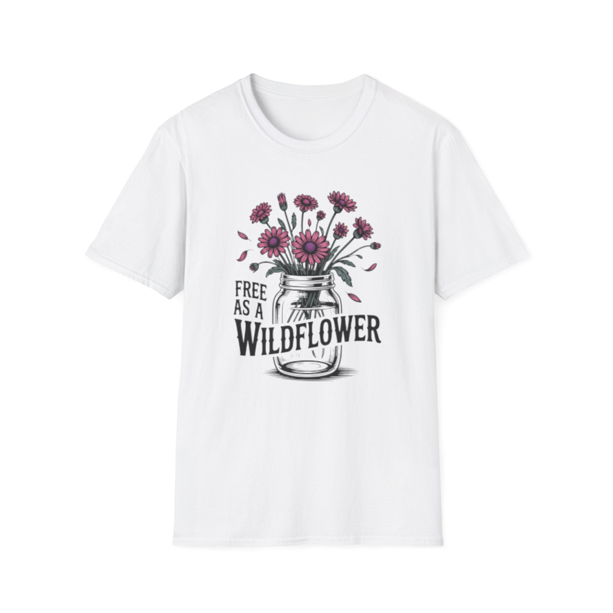 Free As A Wildflower T-Shirt | Mason Jar Flowers Tee