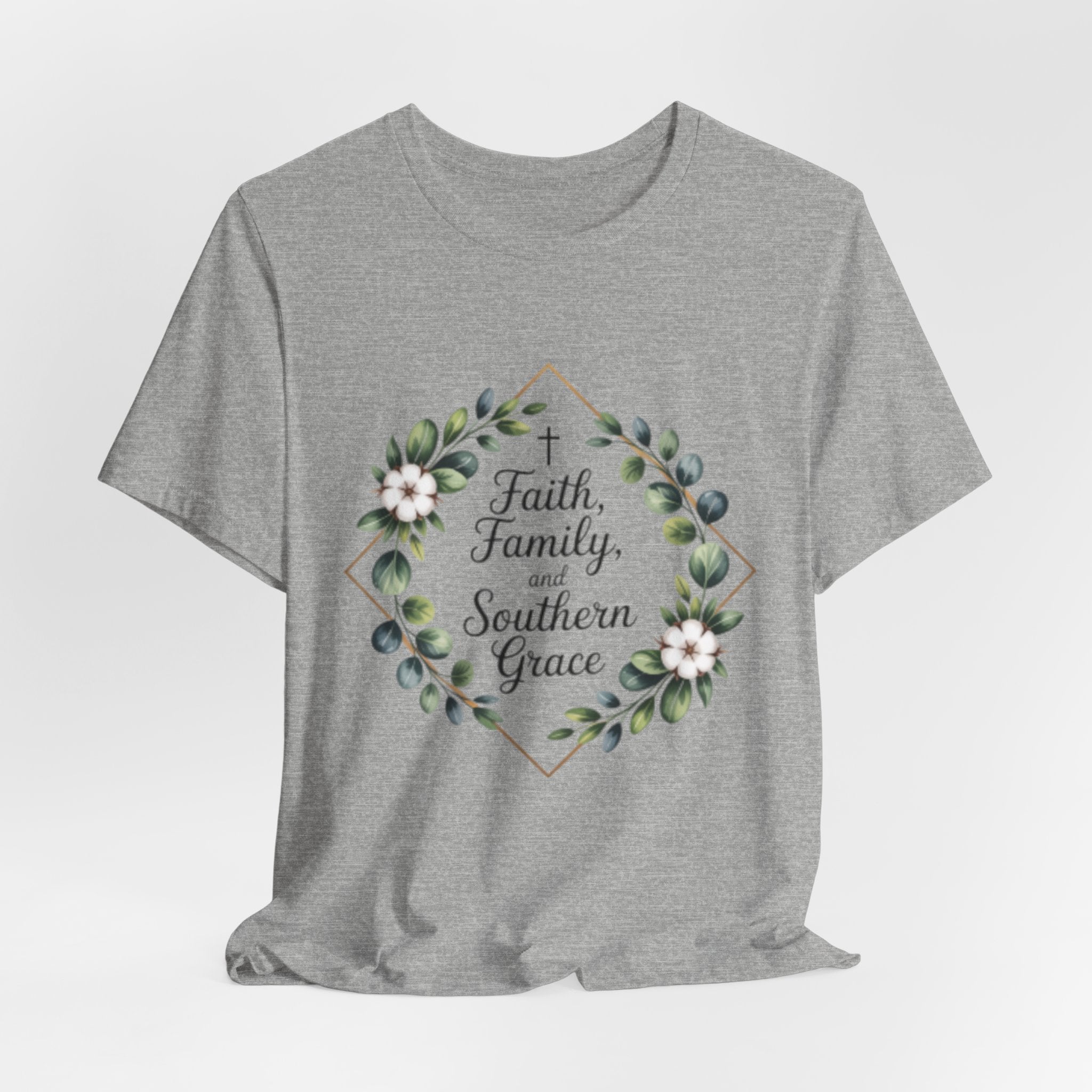 Faith Family and Southern Grace Floral Tee