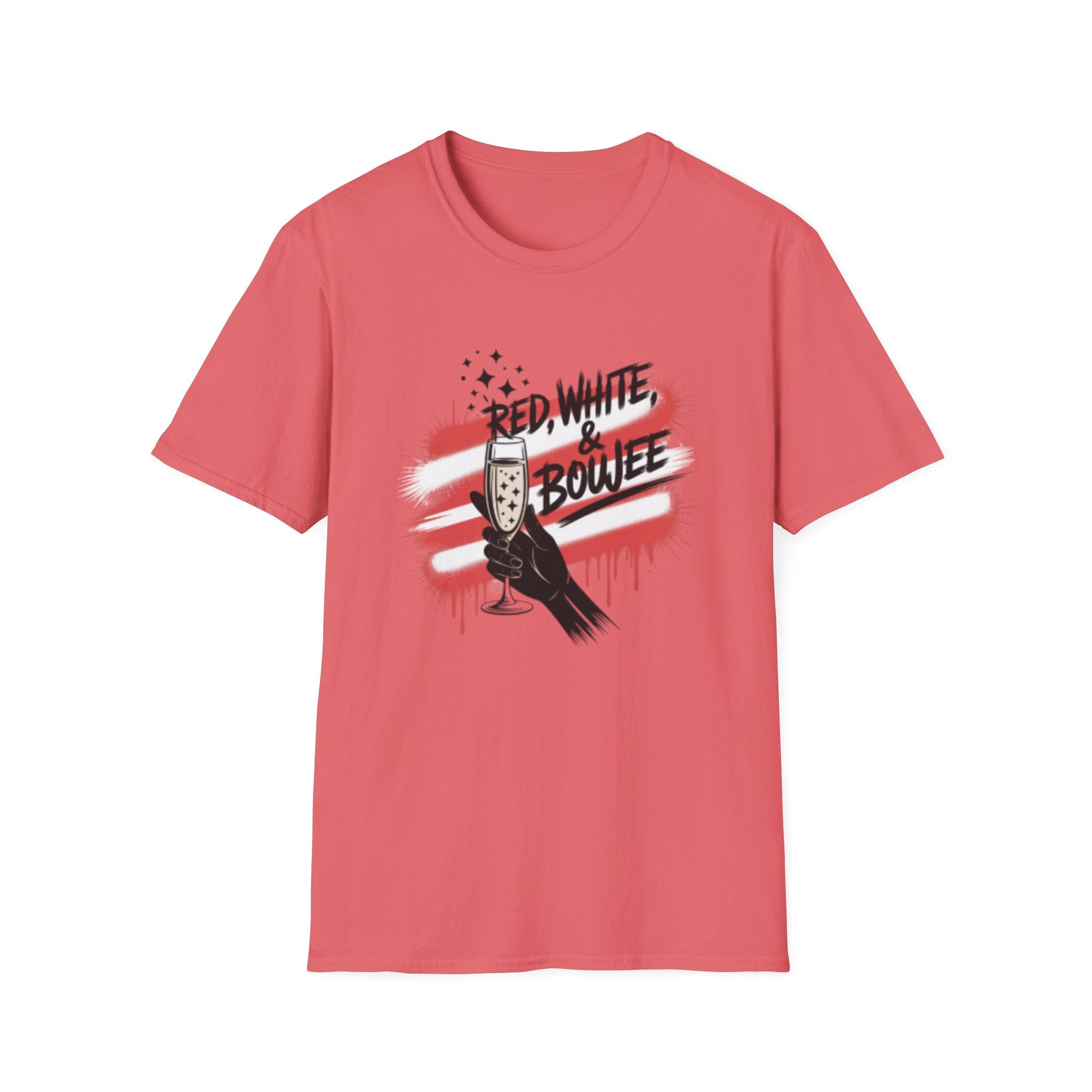 Red, White & Boujee T-Shirt | Patriotic Sparkle Champagne Graphic