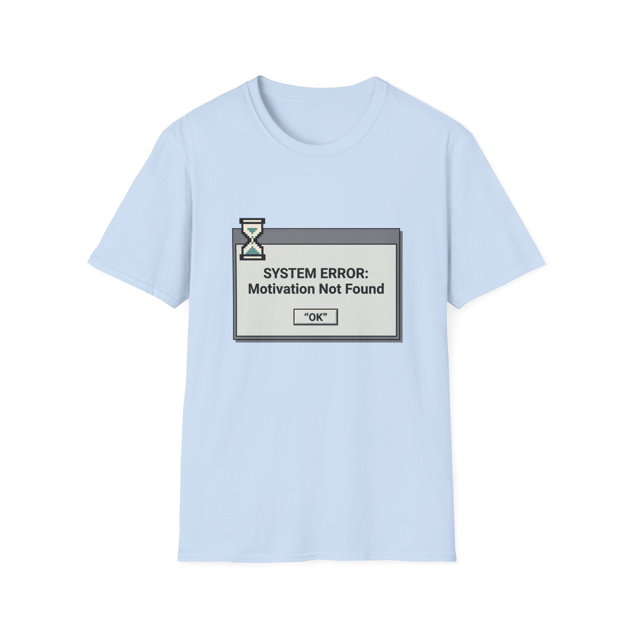 System Error Motivation Not Found Retro Computer Tee