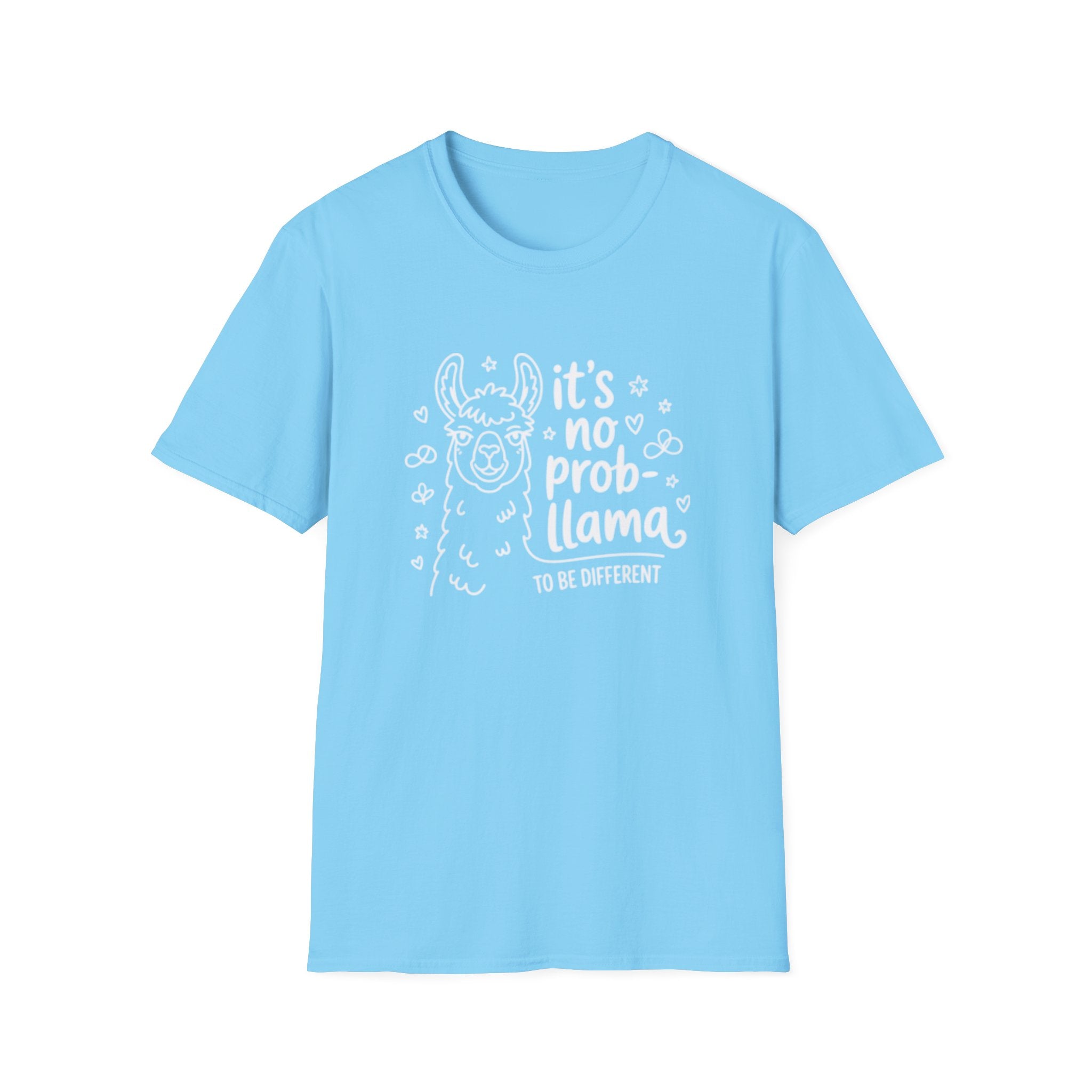 No Prob-llama Autism T-Shirt | Plain Crewneck Tee
