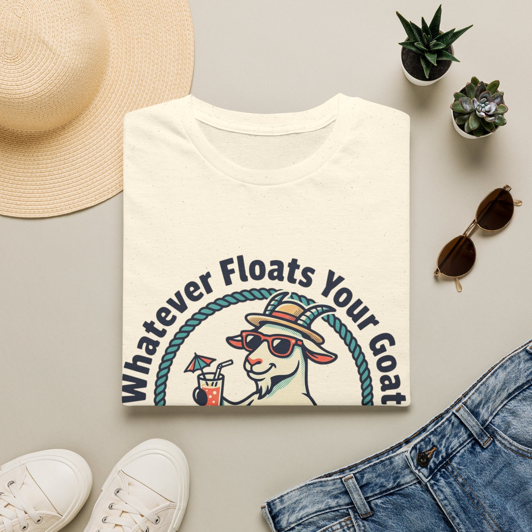 Whatever Floats Your Goat Summer Vacation Tee